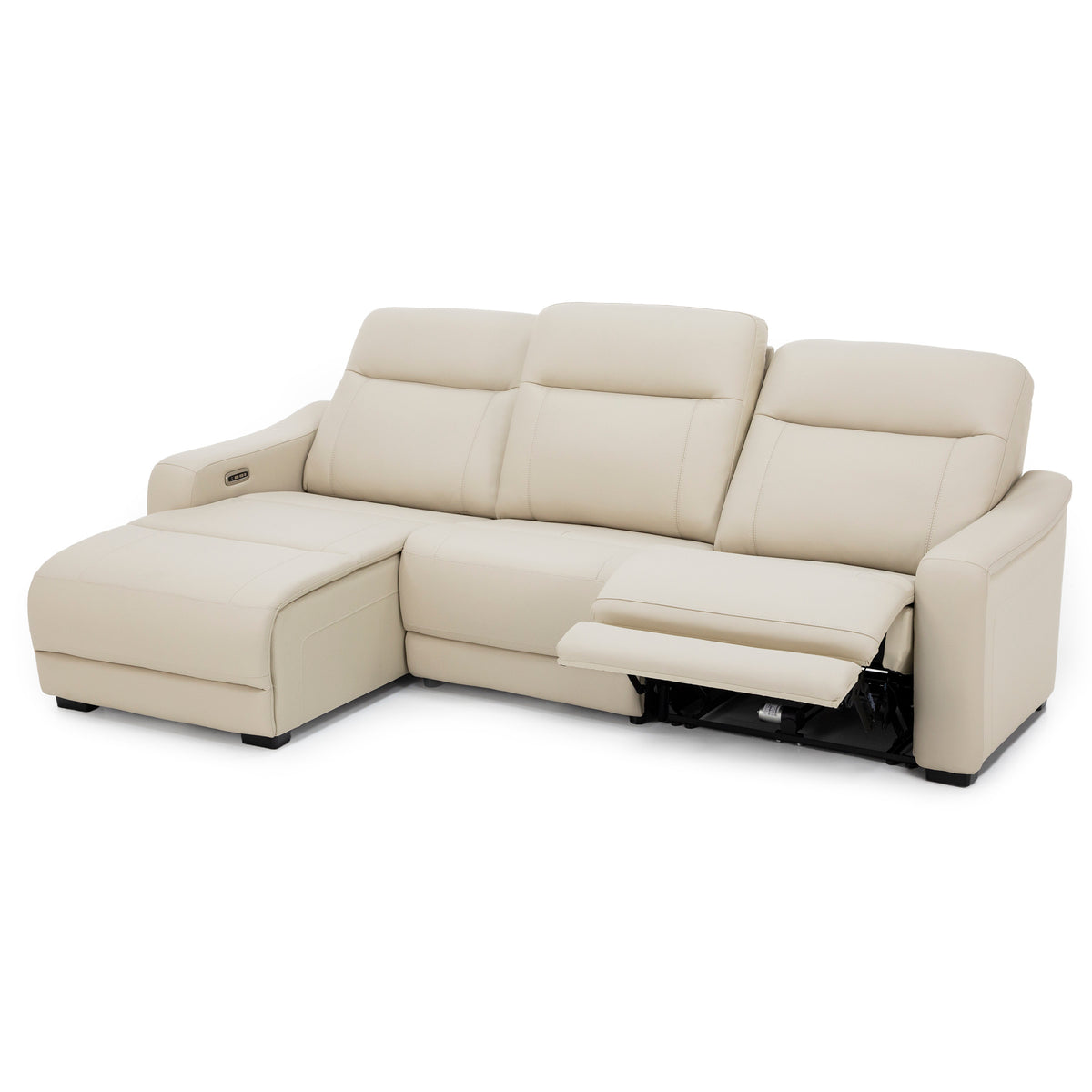 Drew & Jonathan Home Newport 3-Pc. Leather Power Headrest Zero Gravity Reclining Chaise