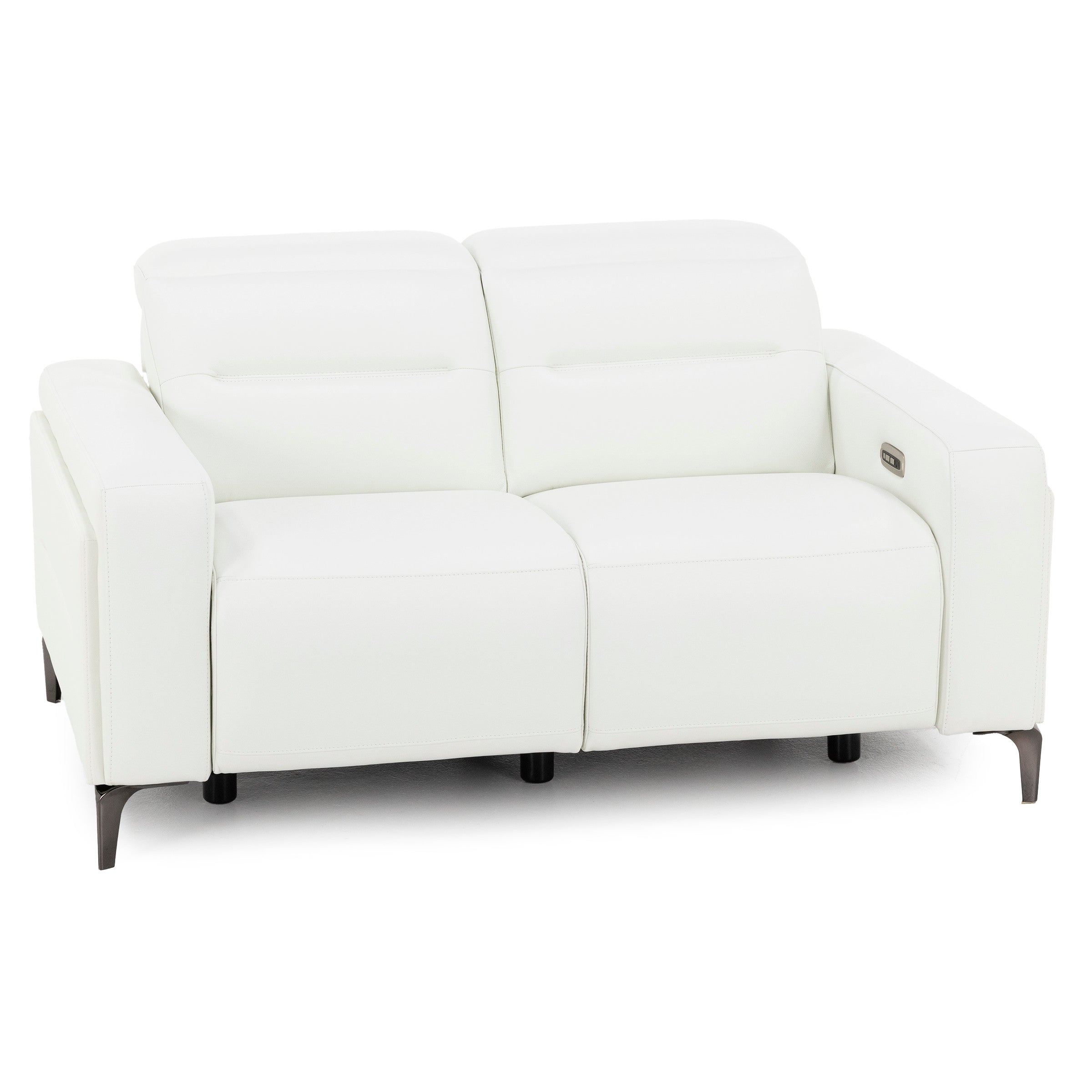Drew & Jonathan Home Amalfi Leather Wall Saver Power Headrest Reclining Loveseat