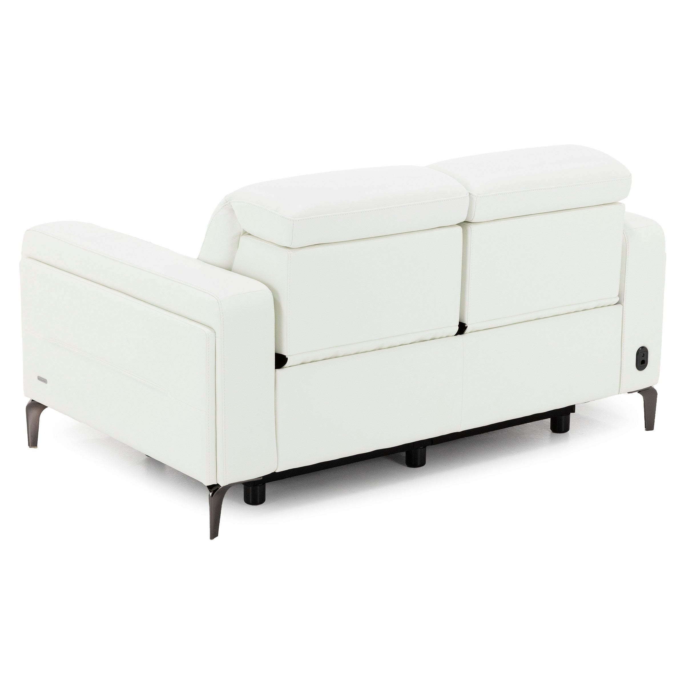 Drew & Jonathan Home Amalfi Leather Wall Saver Power Headrest Reclining Loveseat