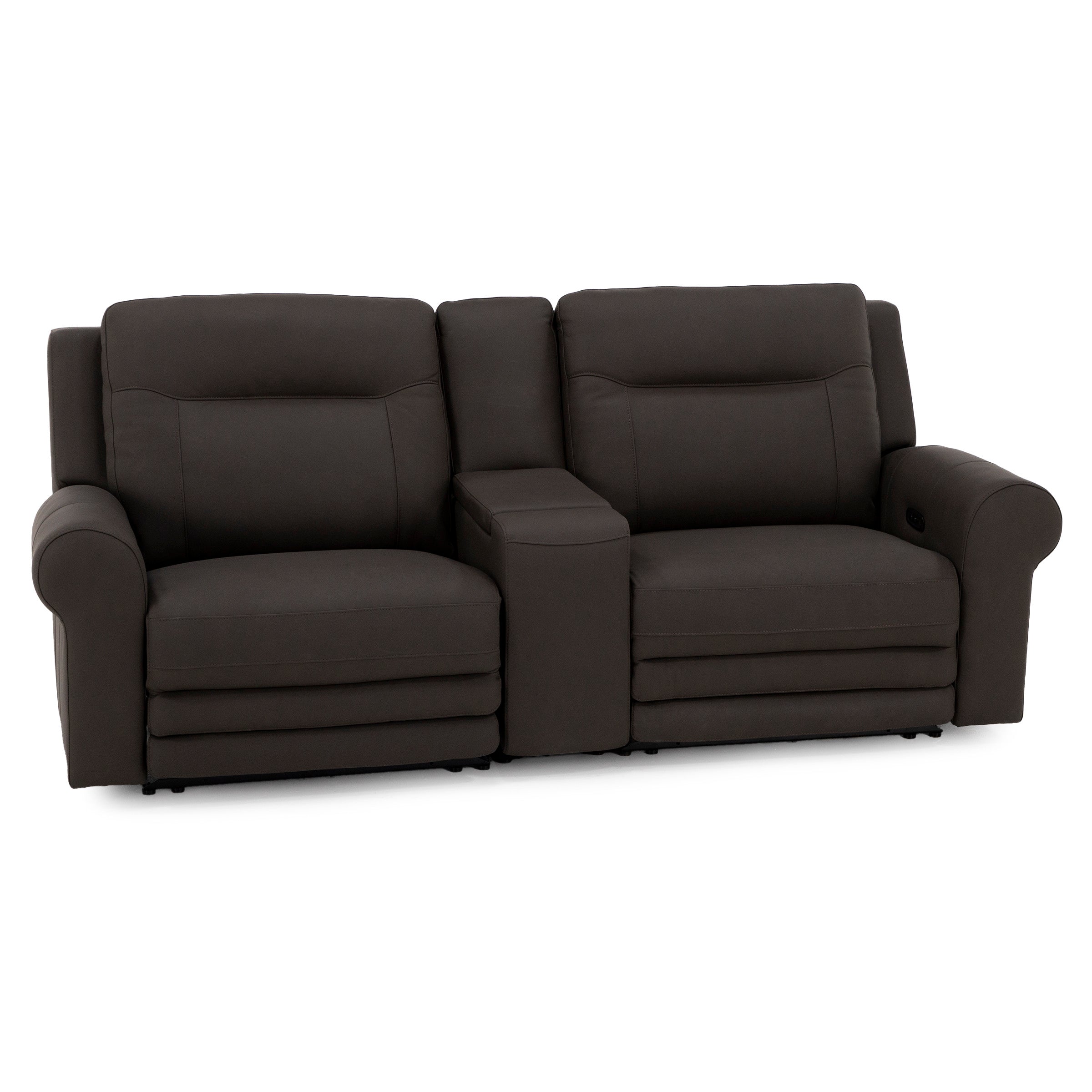Candice 3-Pc. Leather Power Headrest Zero Gravity Reclining Console Loveseat