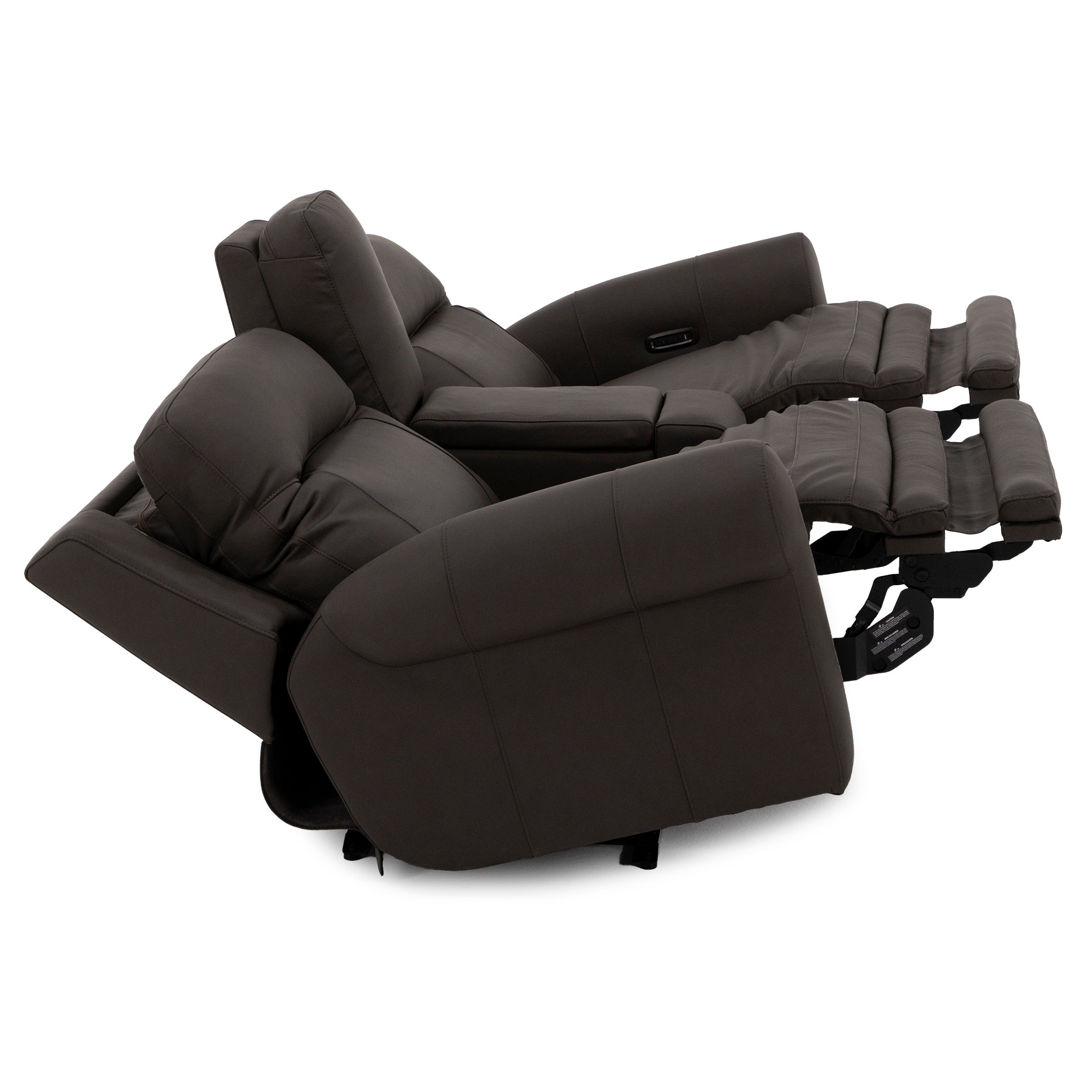Candice 3-Pc. Leather Power Headrest Zero Gravity Reclining Console Loveseat