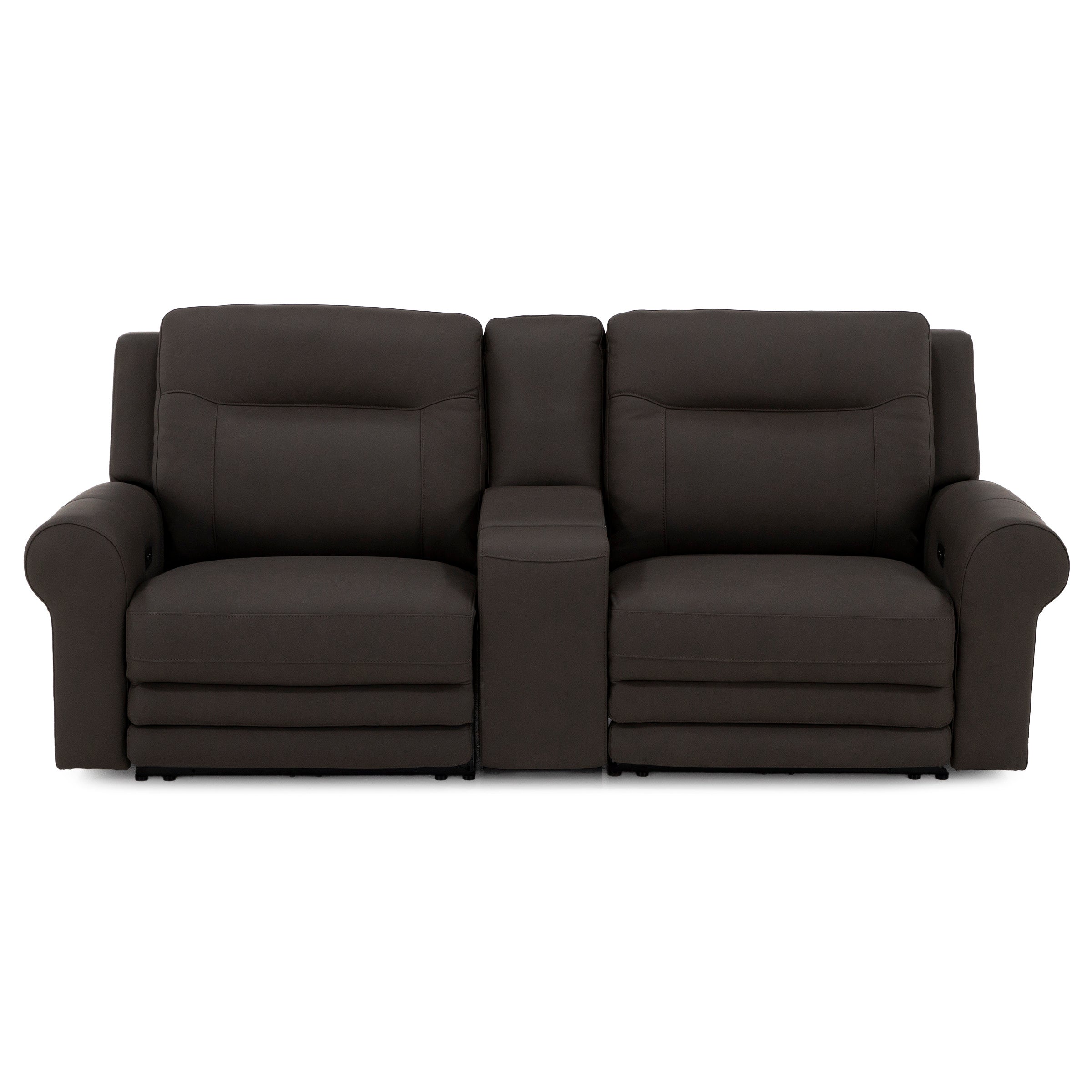 Candice 3-Pc. Leather Power Headrest Zero Gravity Reclining Console Loveseat