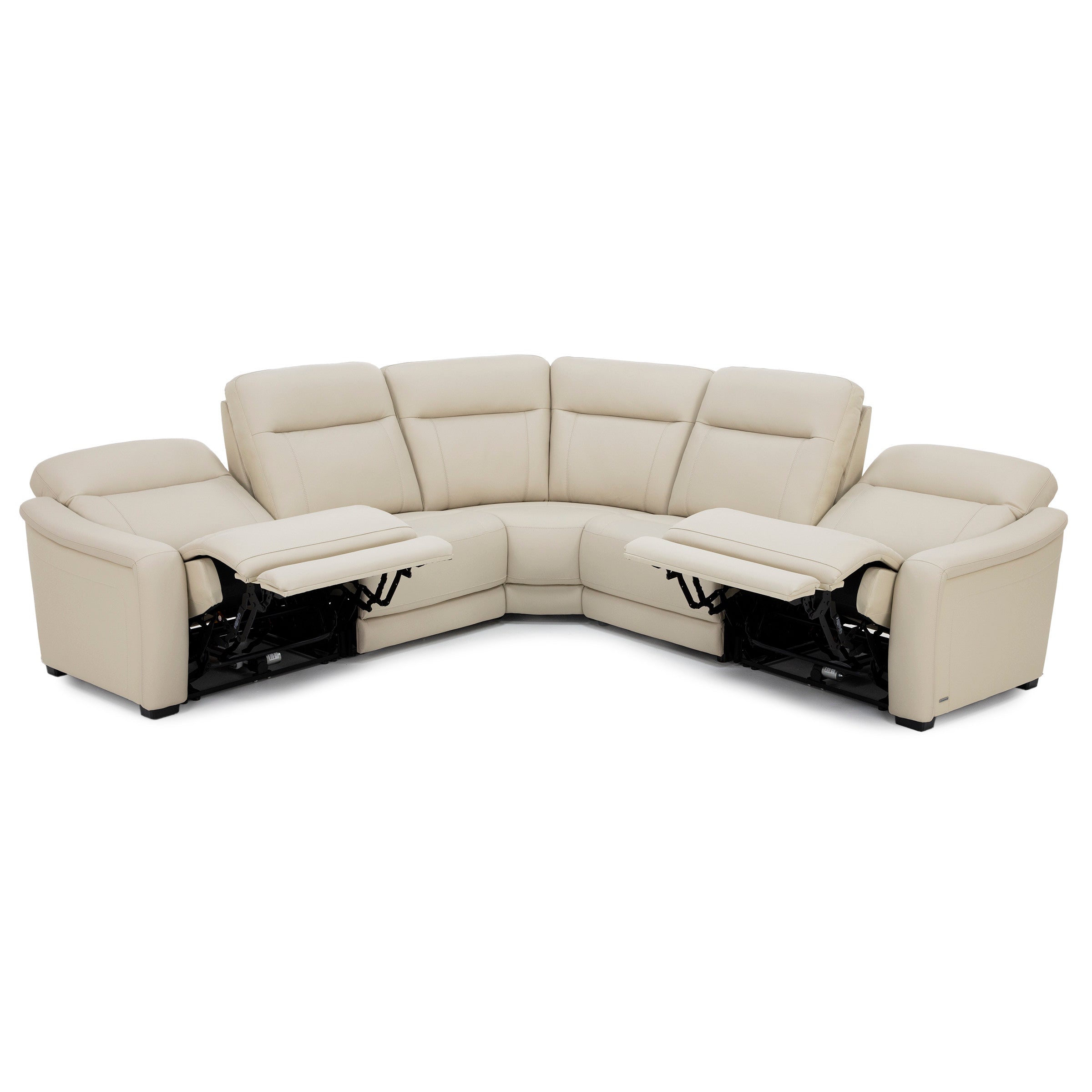 Drew & Jonathan Home Drew And Jonathan Home Newport 5-Pc. Leather Power Headrest Reclining Modular