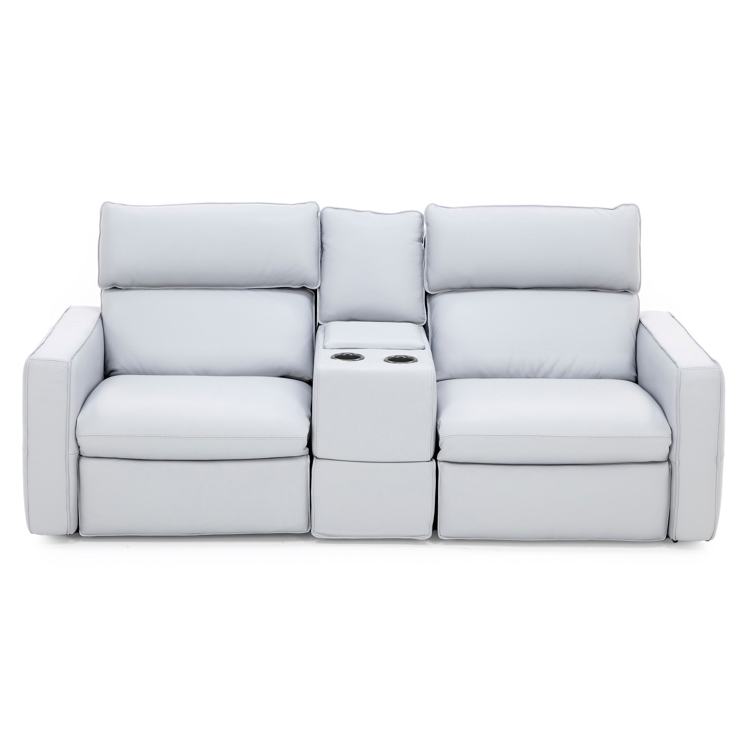 Matteo 3-Pc. Leather Power Headrest Reclining Console Loveseat