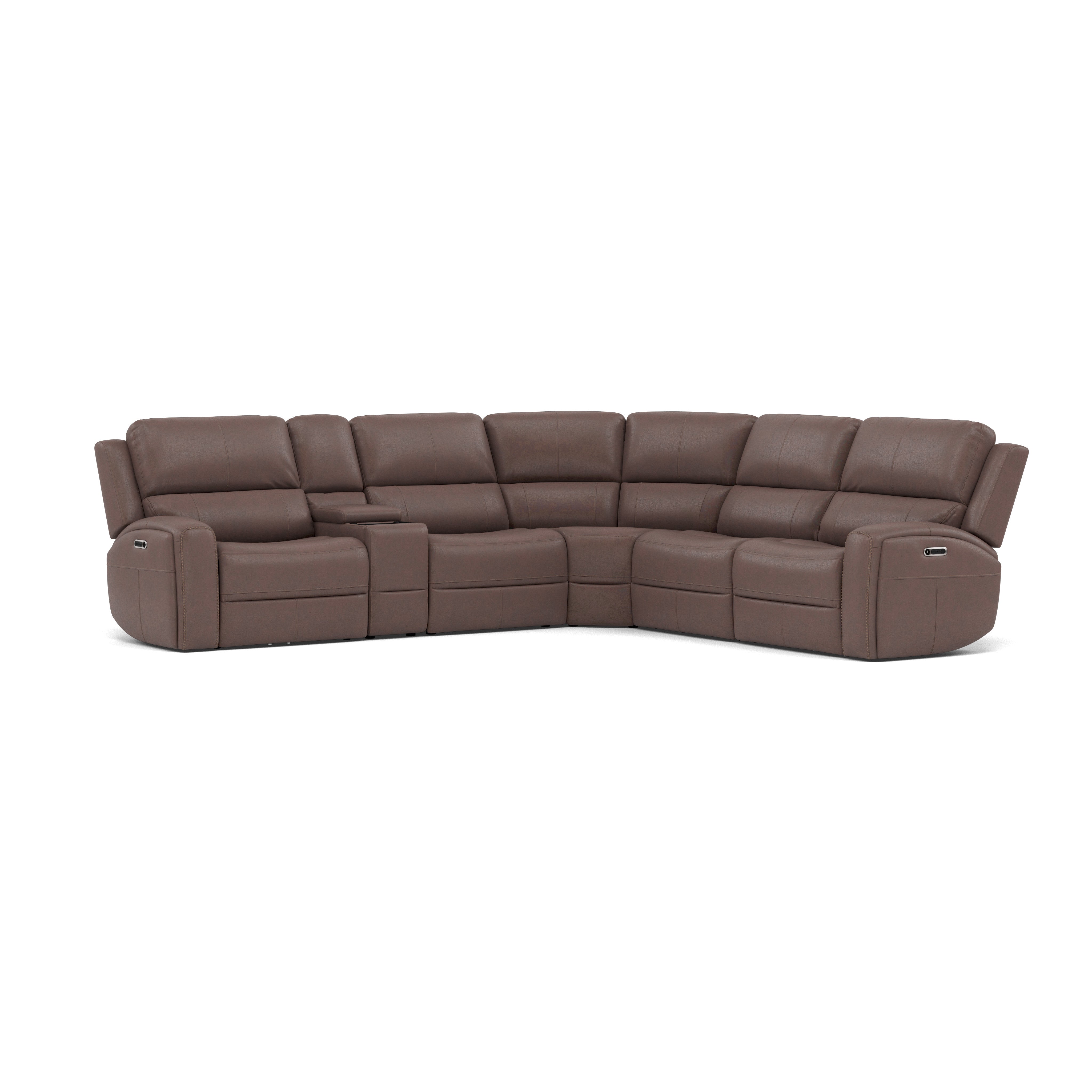 Flexsteel Landon 6-Pc. Leather Fully Loaded Zero Gravity Reclining Modular