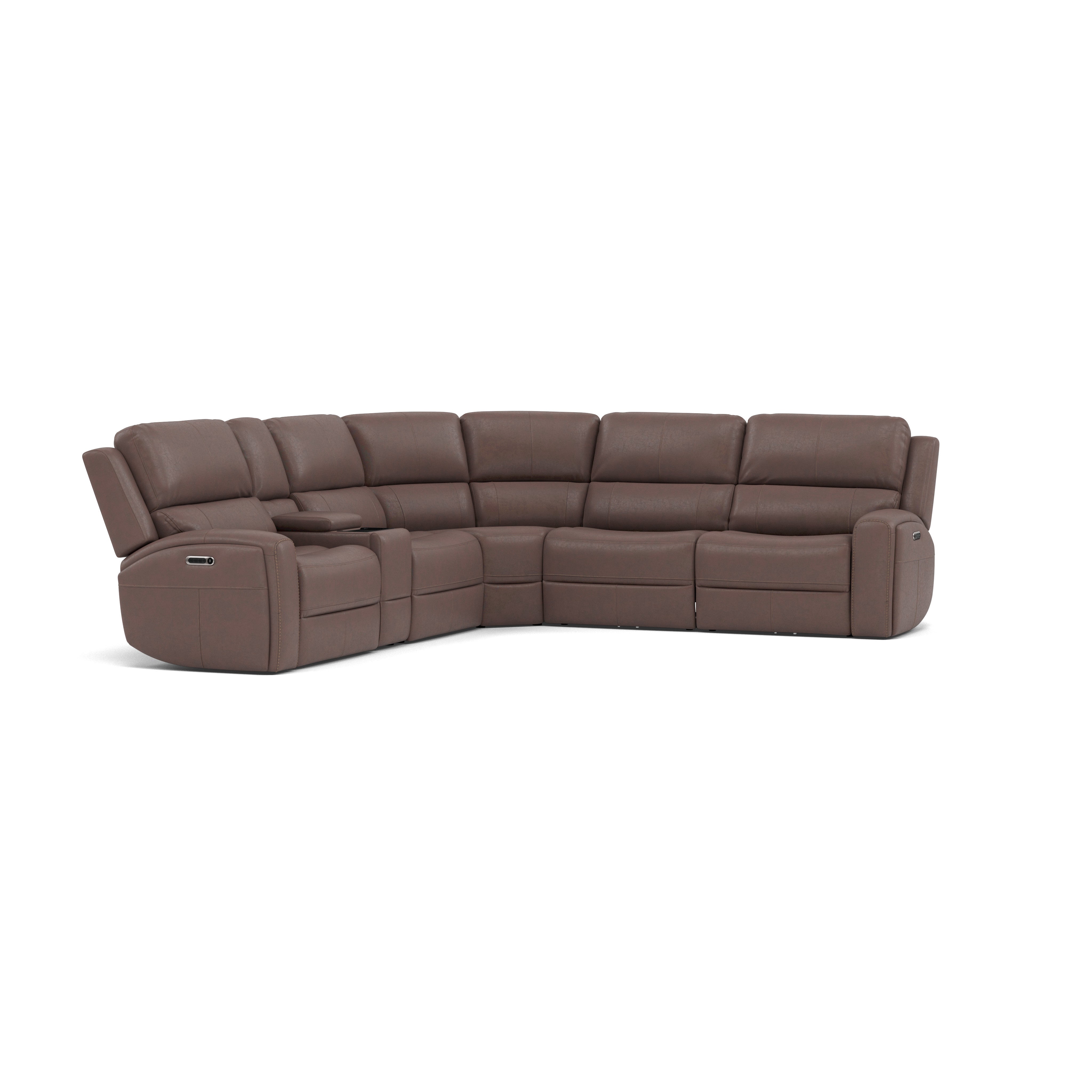Flexsteel Landon 6-Pc. Leather Fully Loaded Zero Gravity Reclining Modular