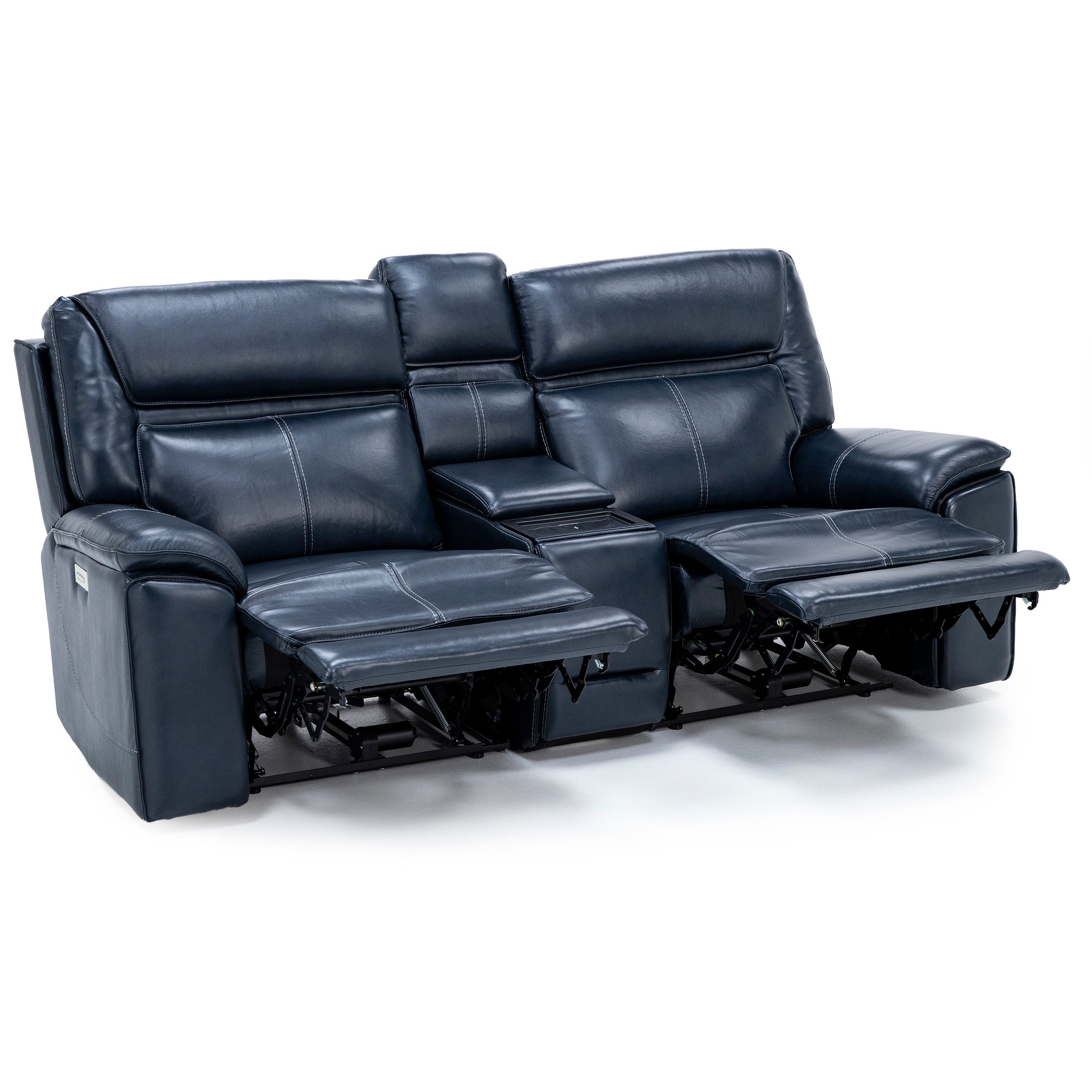Duke 3-Pc. Leather Fully Loaded Zero Gravity Console Reclining Loveseat With Hidden Cupholders