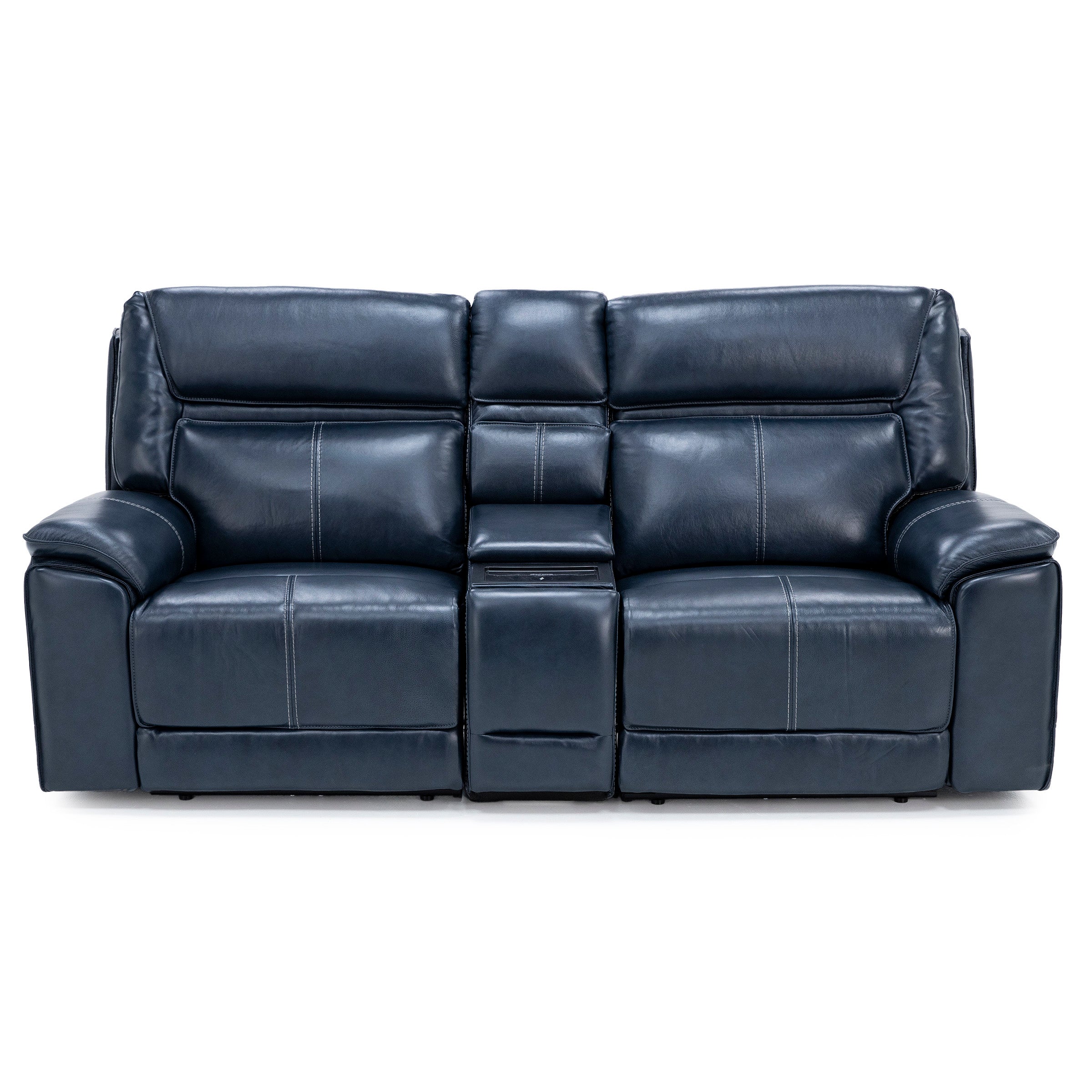 Duke 3-Pc. Leather Fully Loaded Zero Gravity Console Reclining Loveseat With Hidden Cupholders