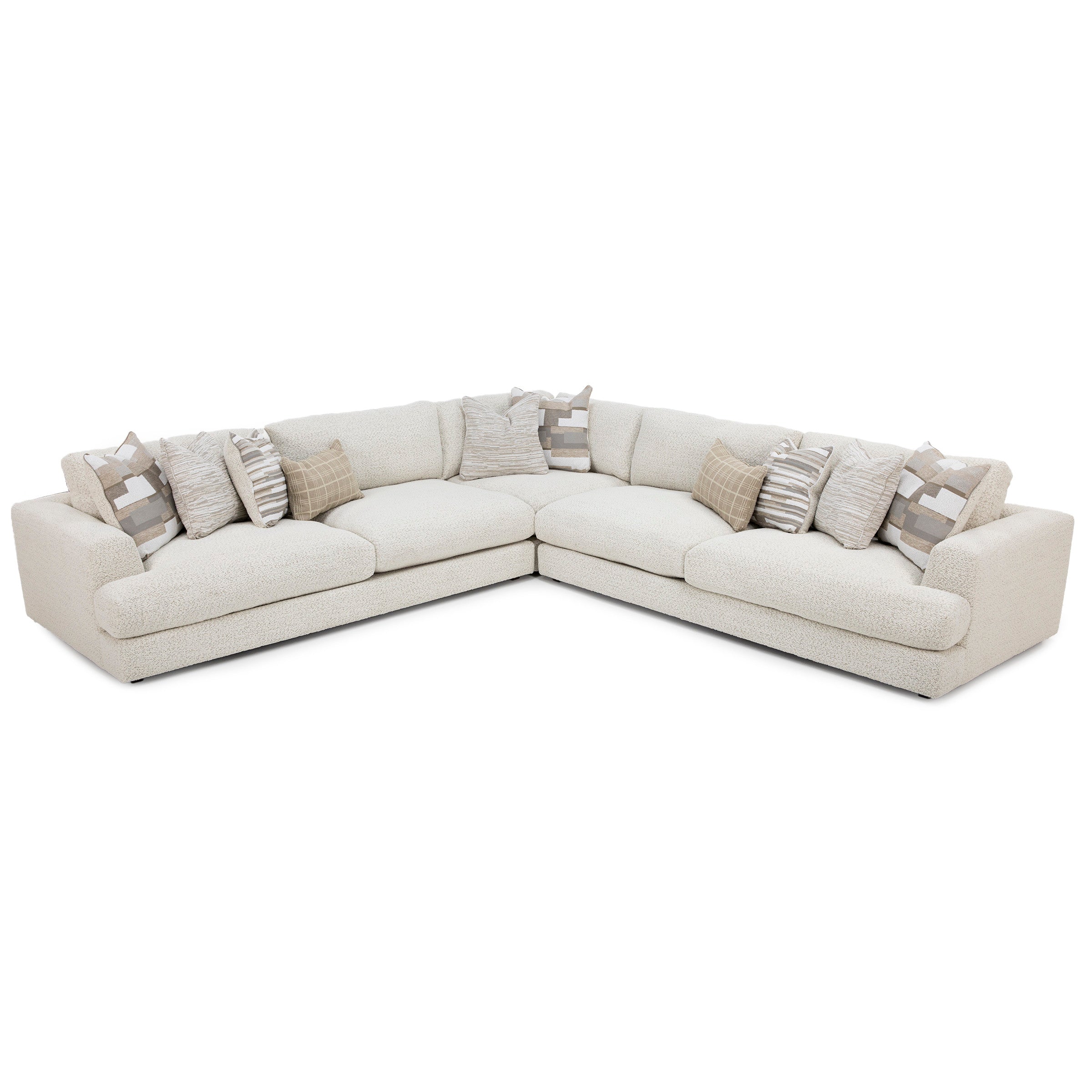 Drew & Jonathan Home Montecito 3-Pc. Sectional In River Rock In Fluffy/River Rock