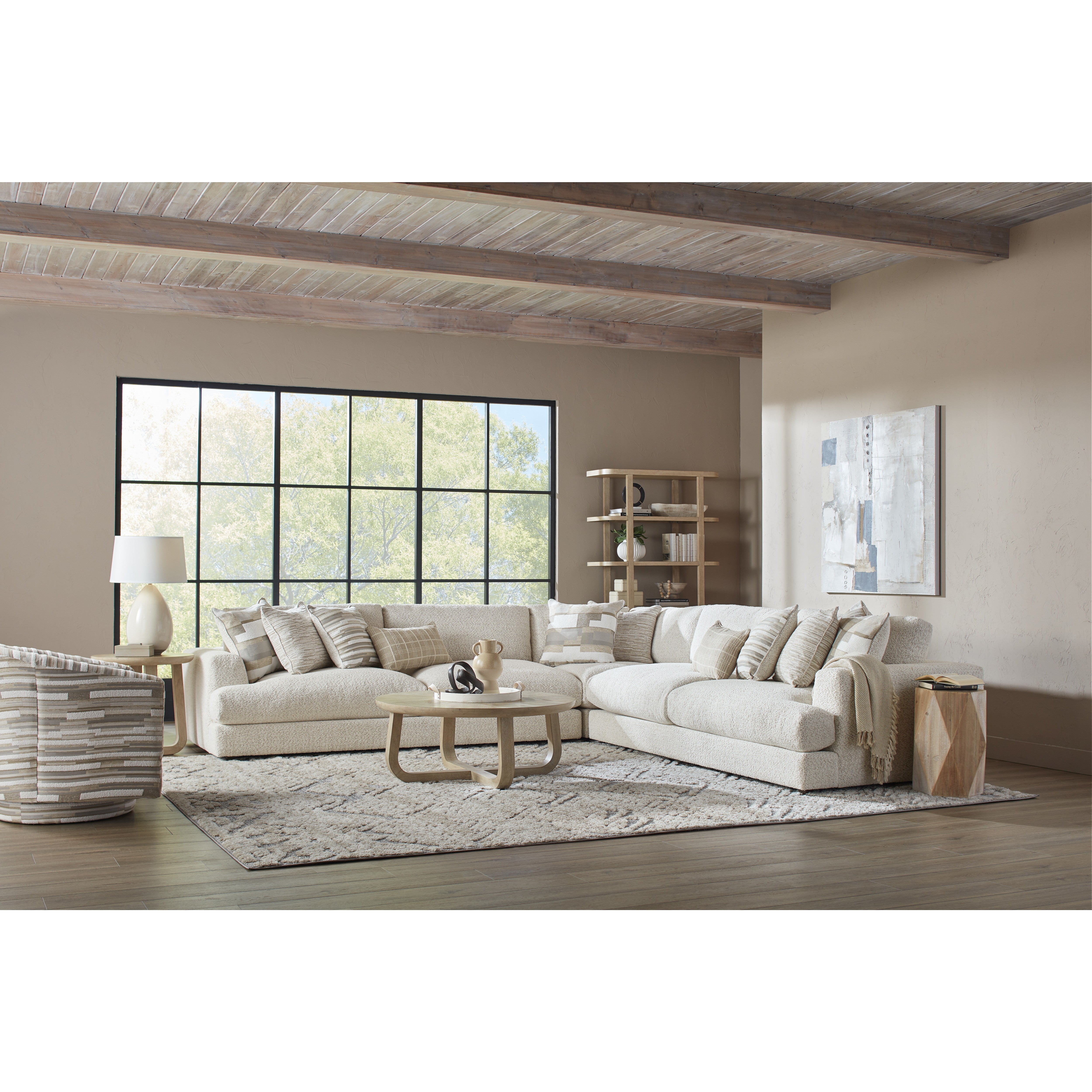 Drew & Jonathan Home Montecito 3-Pc. Sectional In River Rock In Fluffy/River Rock