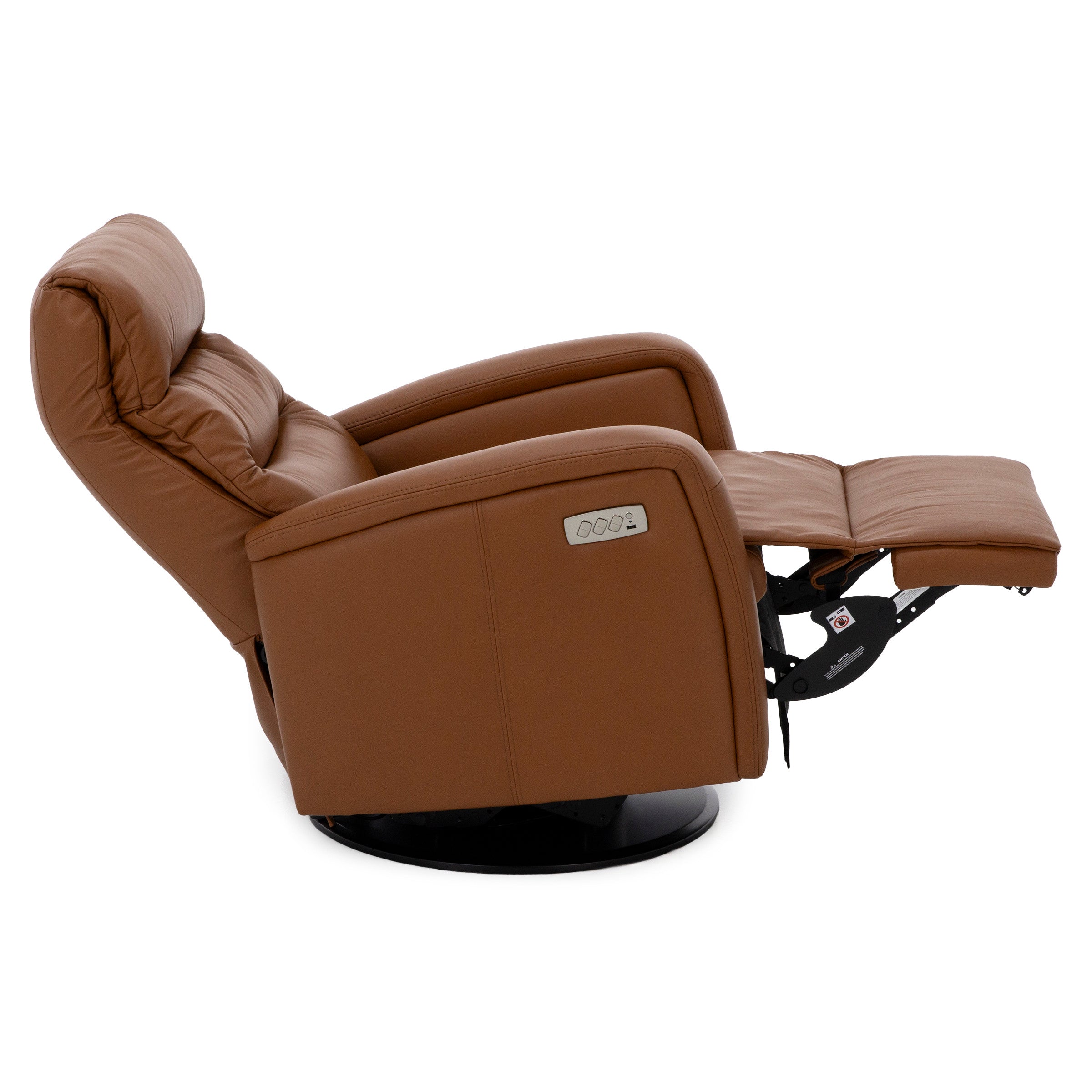 London Leather Fully Loaded Swivel Glider Recliner