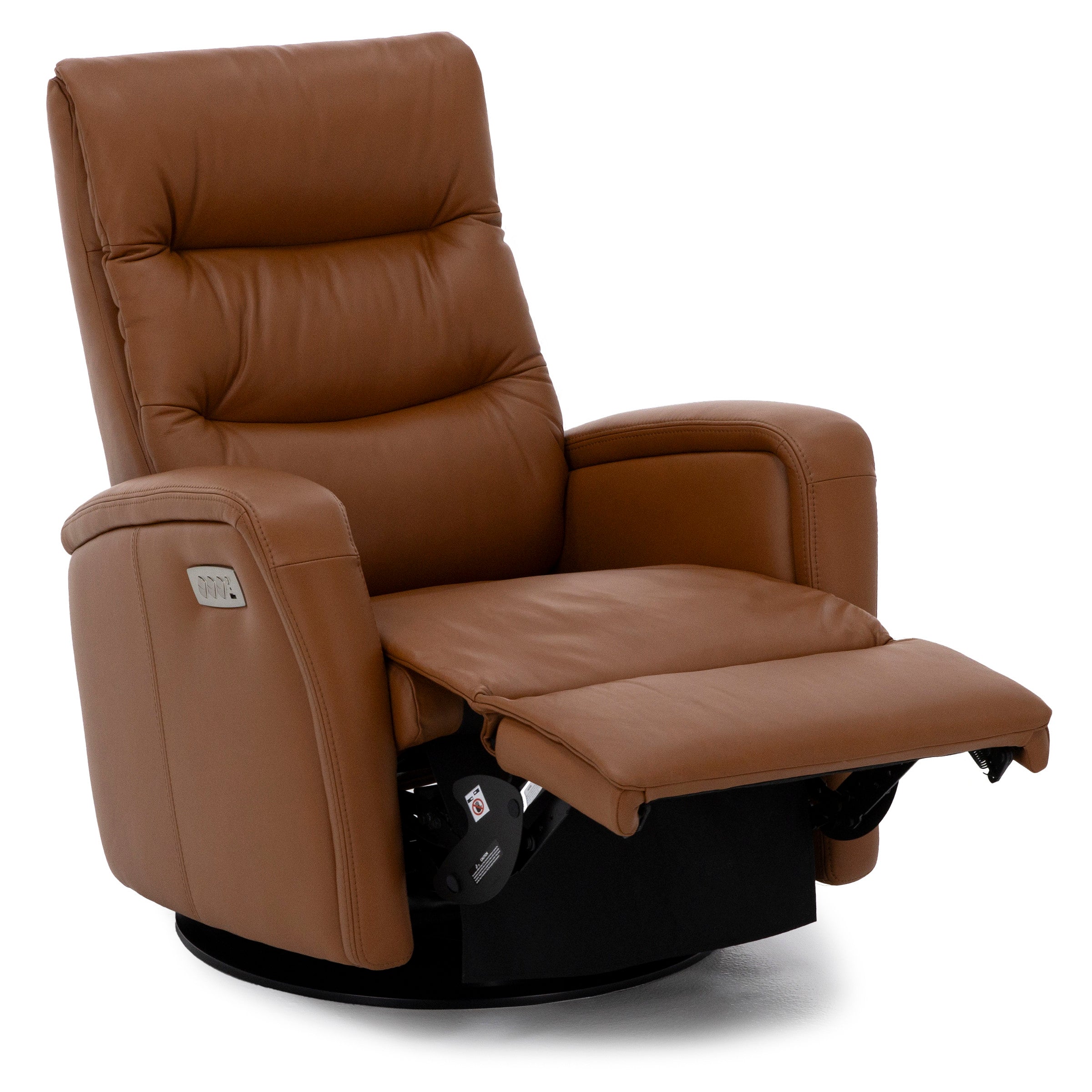 London Leather Fully Loaded Swivel Glider Recliner