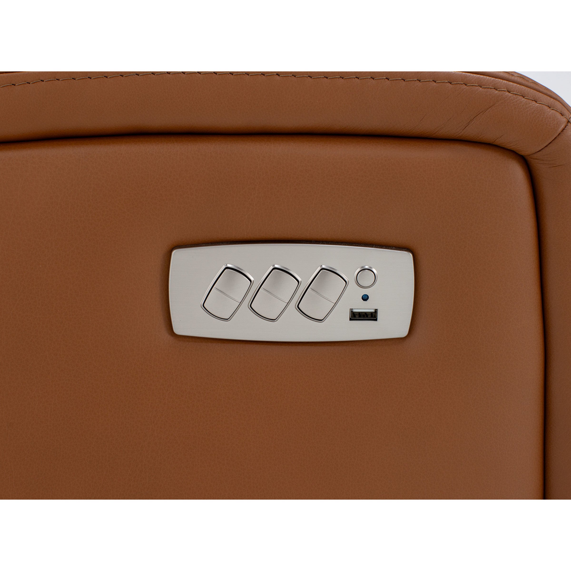 London Leather Fully Loaded Swivel Glider Recliner