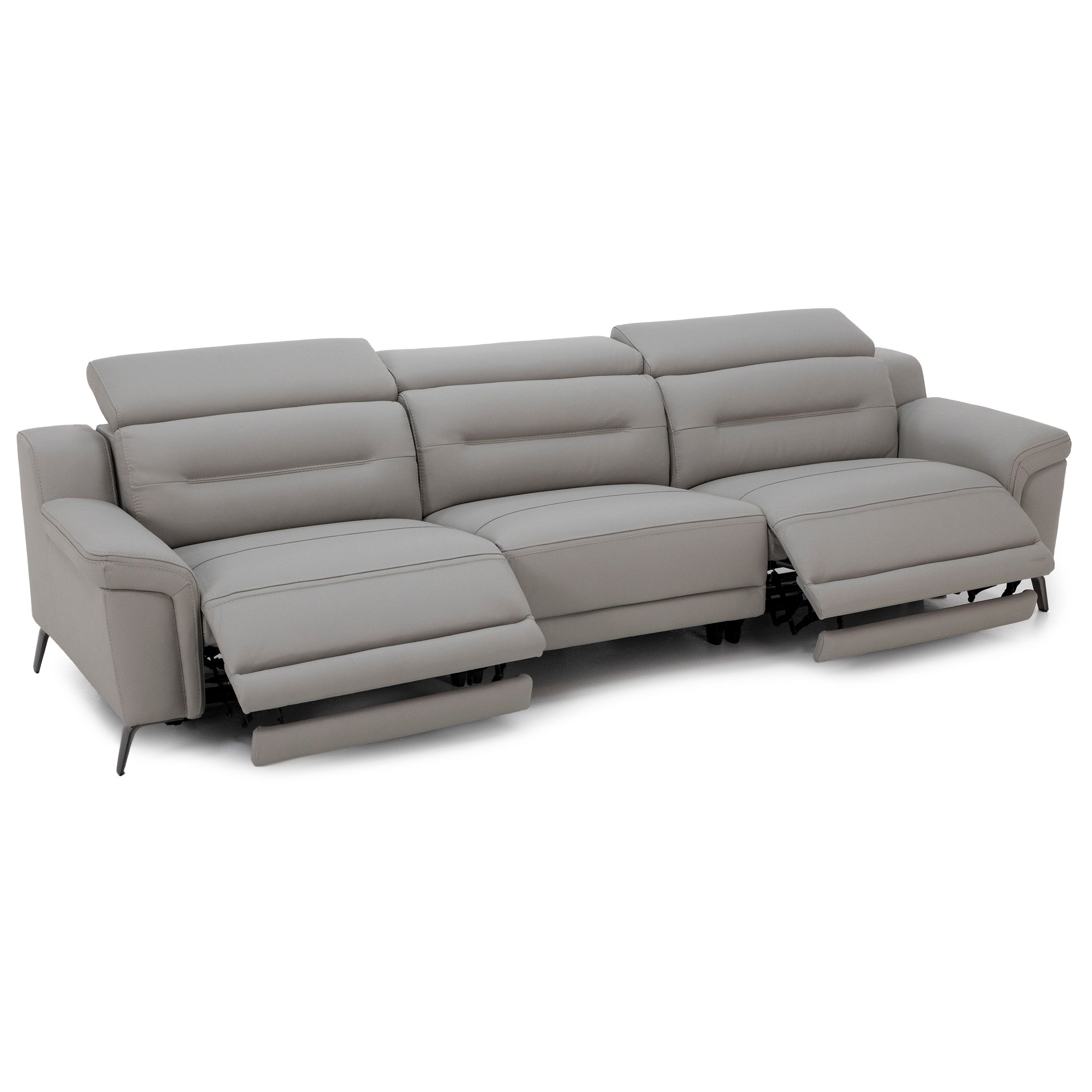 Helio 3-Pc. Leather Power Headrest Reclining Sofa