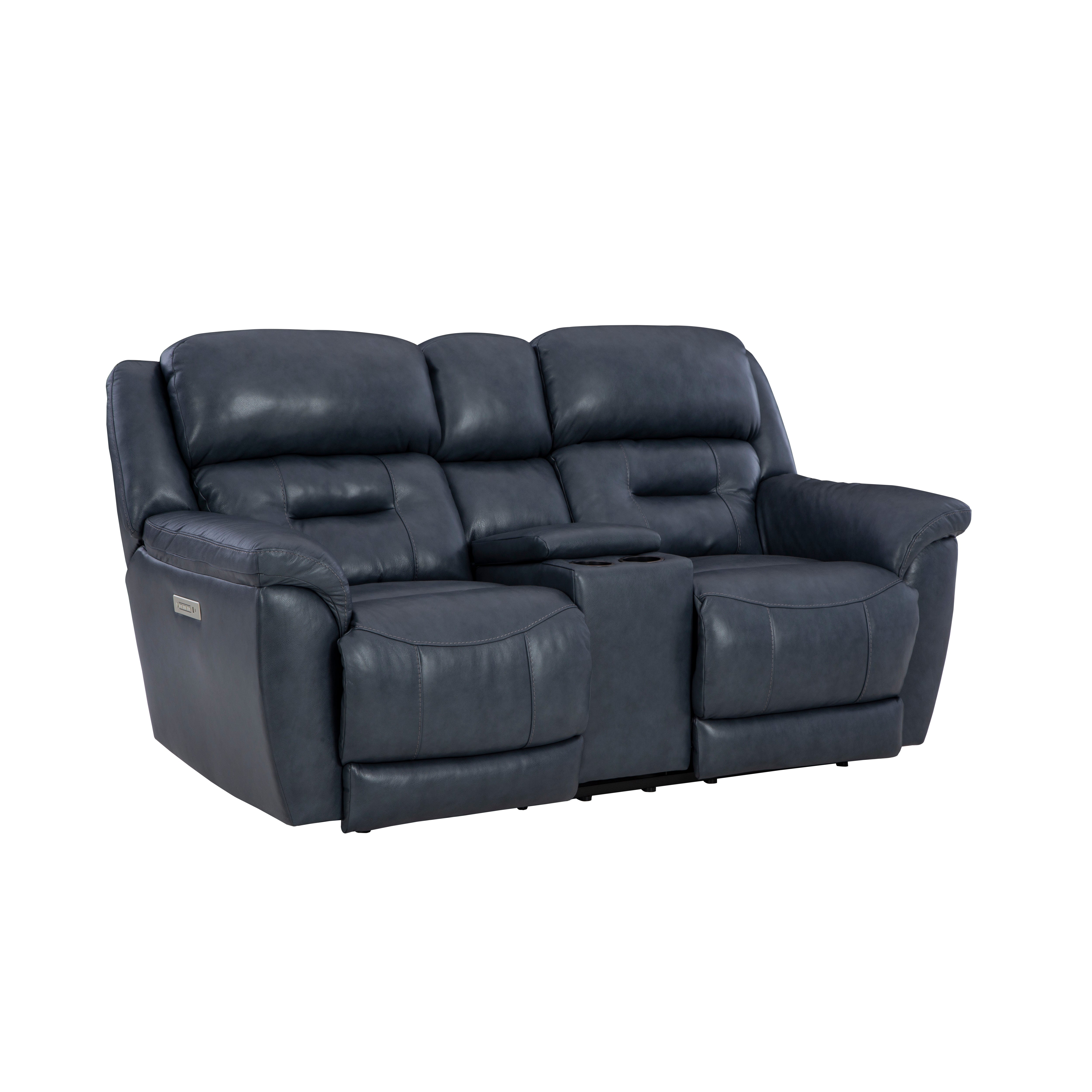 Tyson Leather Fully Loaded Zero Gravity Console Reclining Loveseat