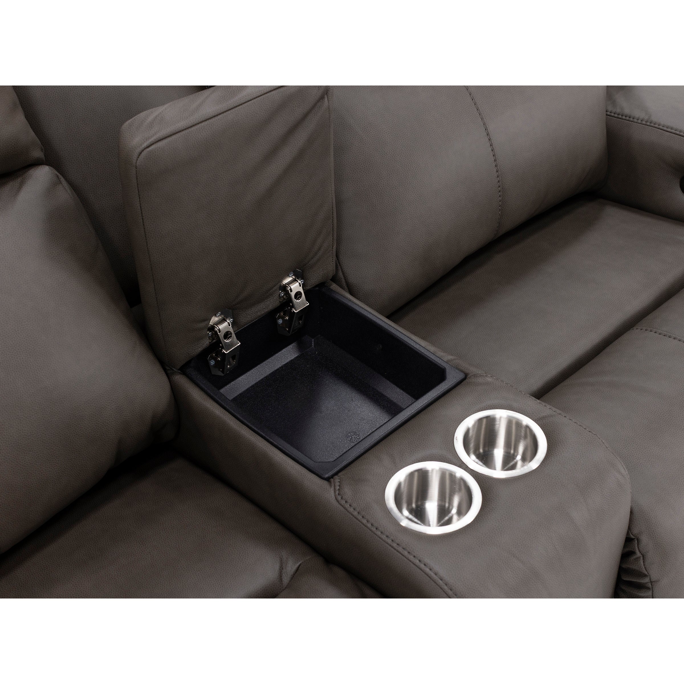 Hudson Power Headrest Reclining Console Loveseat With Massage