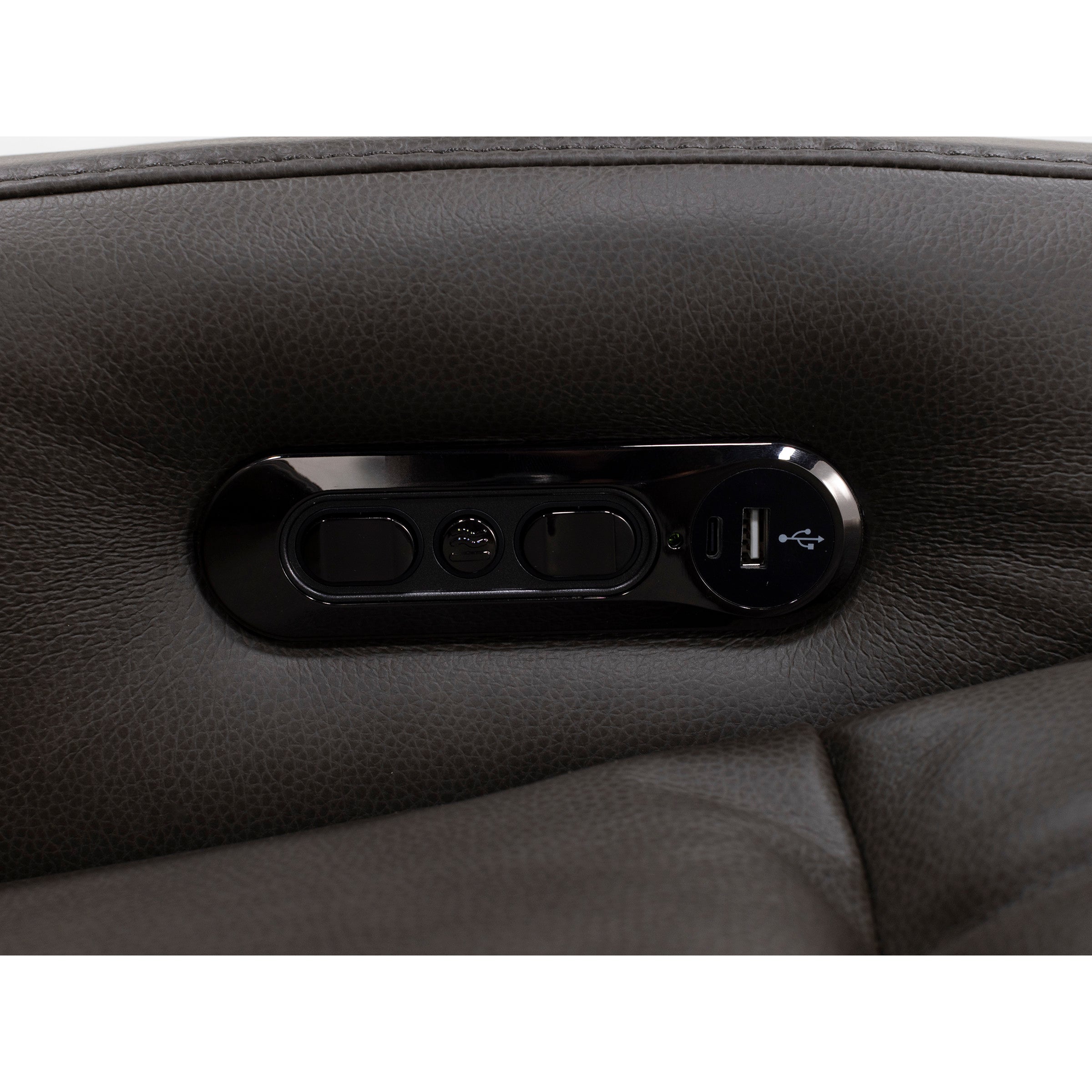 Hudson Power Headrest Reclining Console Loveseat With Massage
