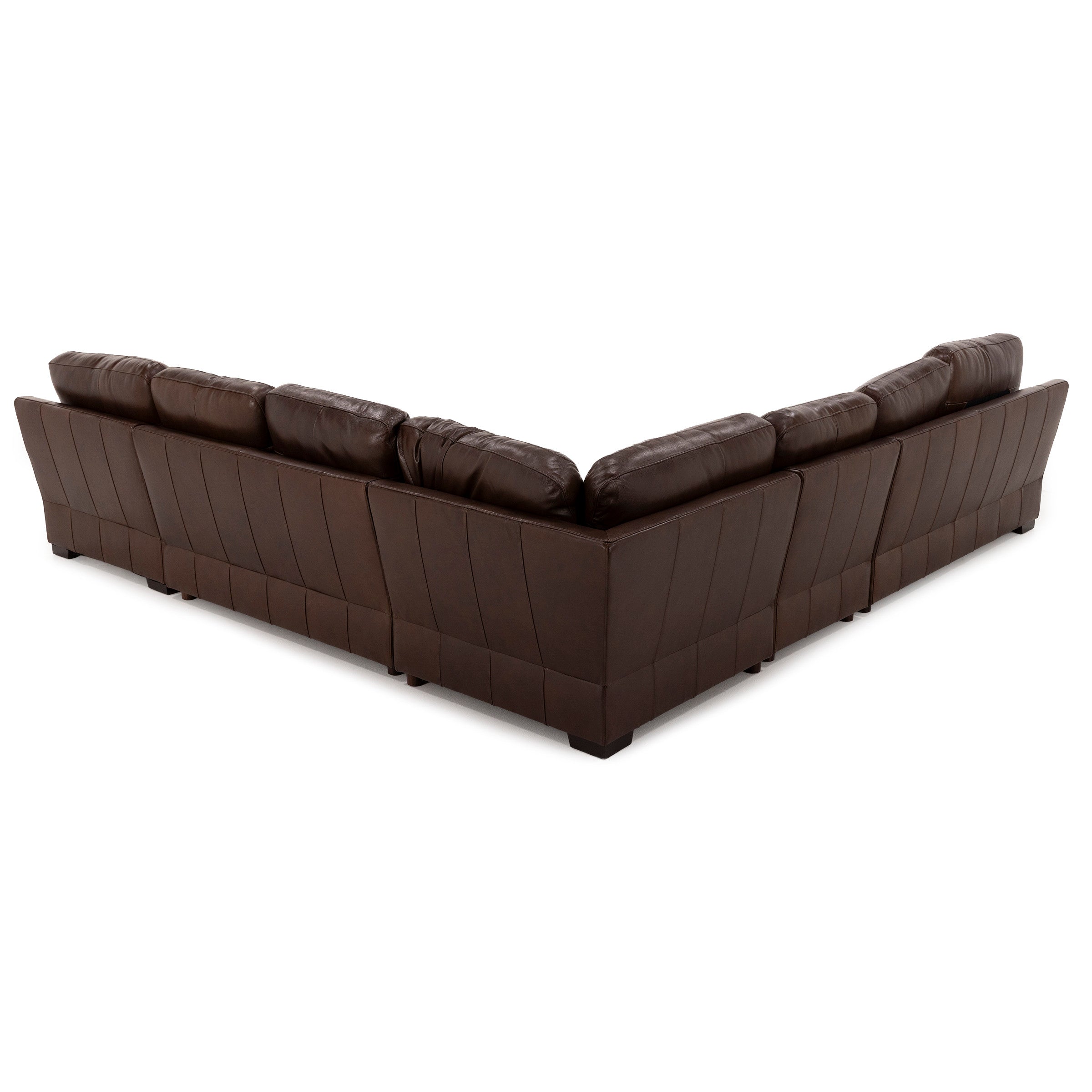 Rainier 5-Pc. Leather Chaise Sectional