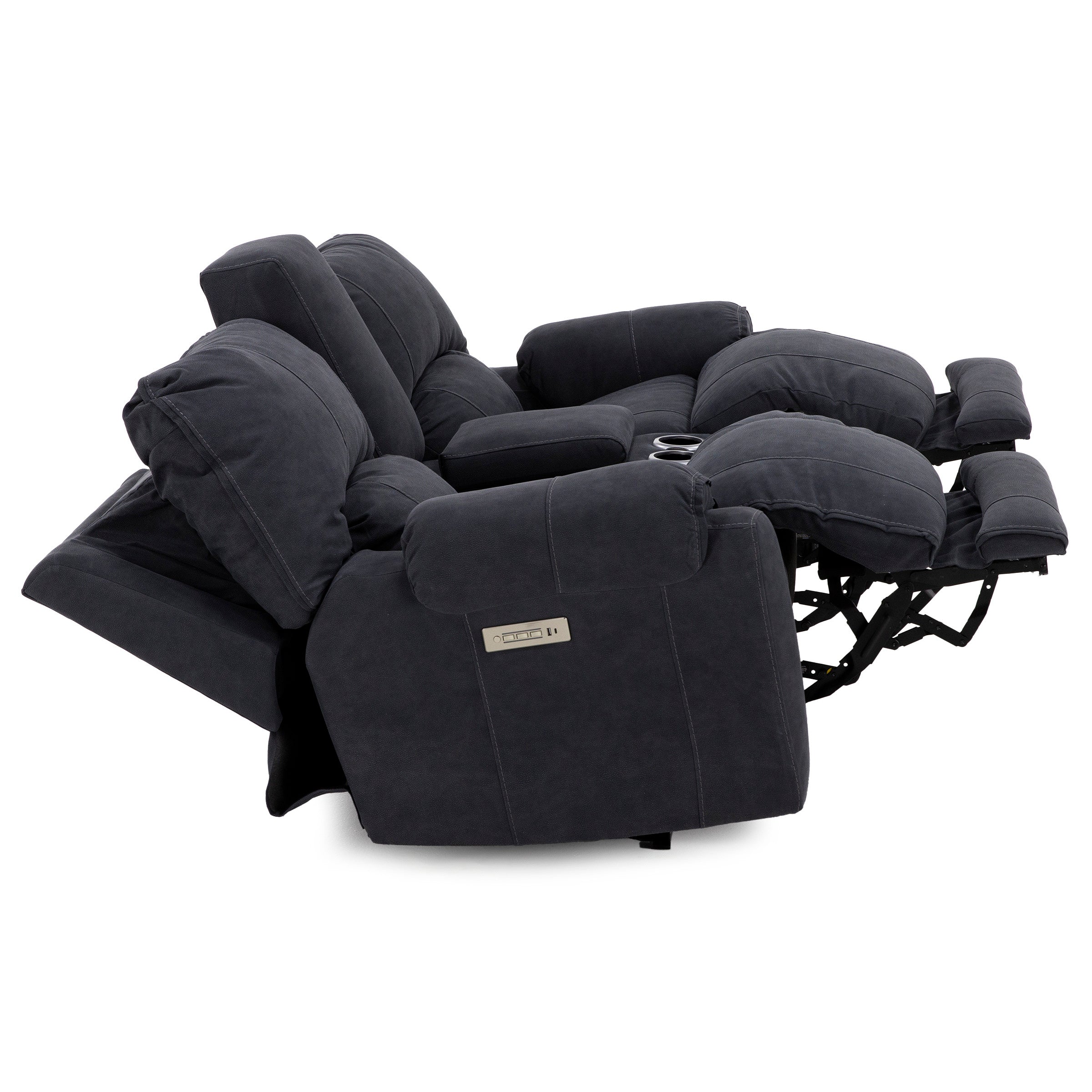 Cheyenne Fully Loaded Zero Gravity Reclining Console Loveseat In Performance Fabric