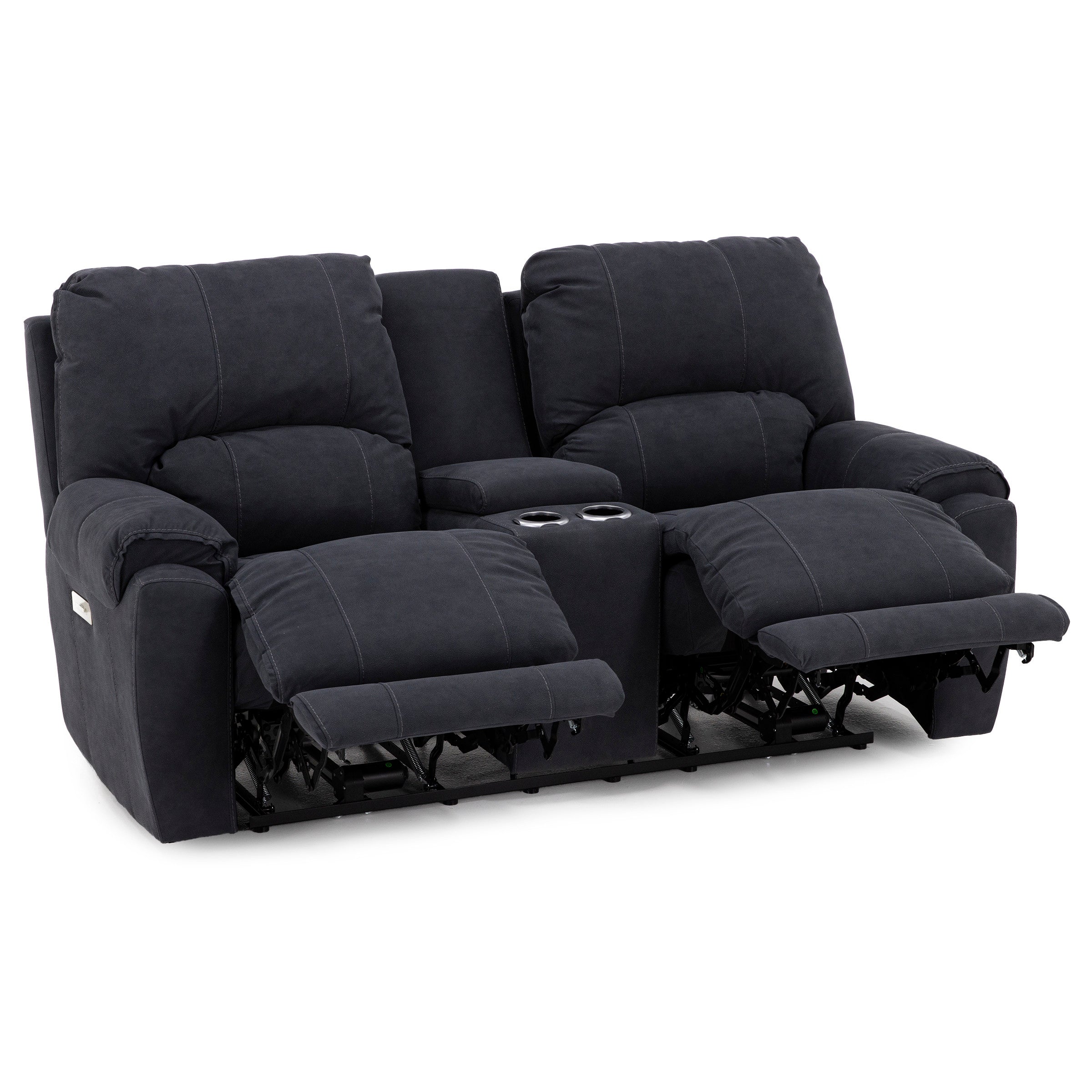 Cheyenne Fully Loaded Zero Gravity Reclining Console Loveseat In Performance Fabric