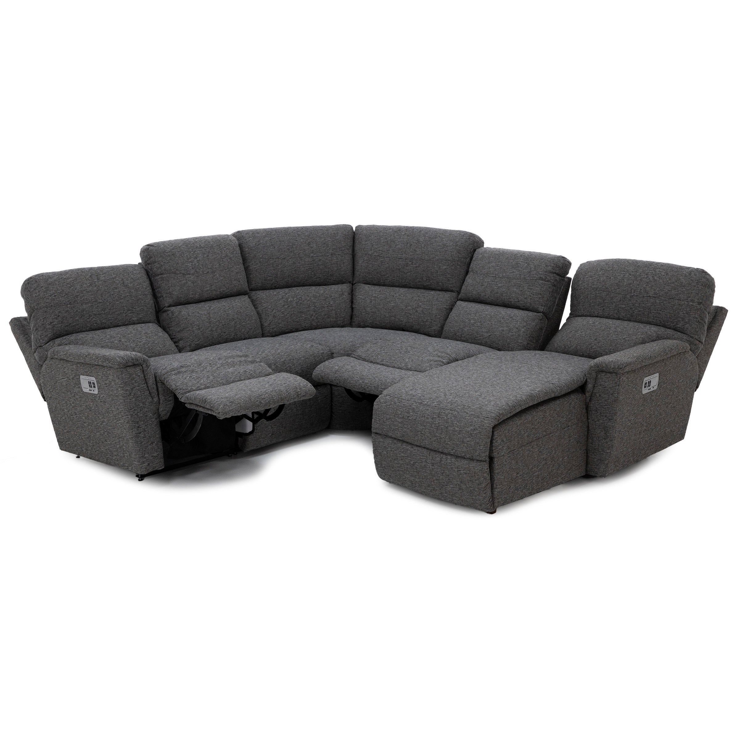 Ava 5-Pc. Power Headrest Reclining Modular With Wireless Remote