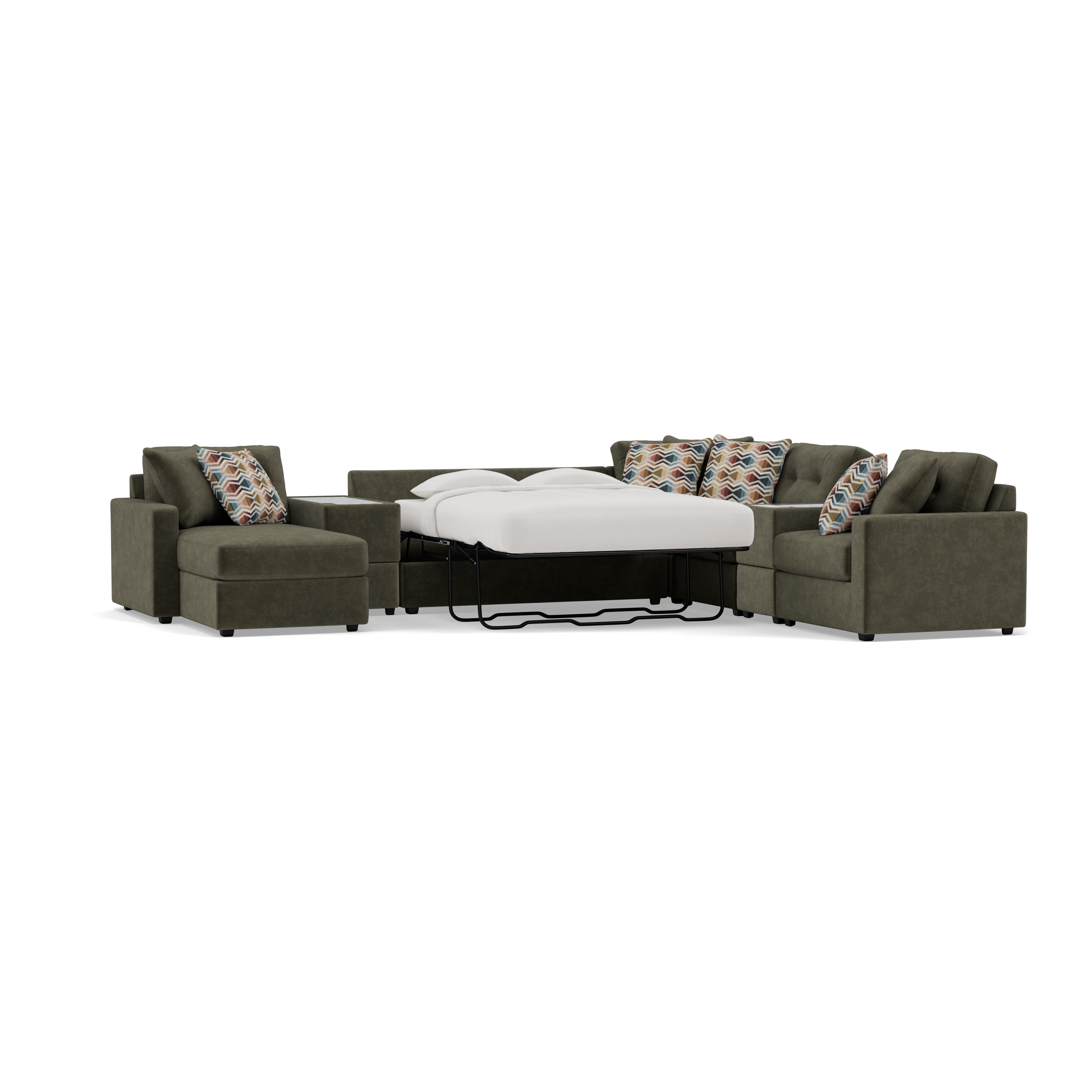 Drew & Jonathan Home Modular One 9-Pc. Sectional With Memory Foam Sleeper