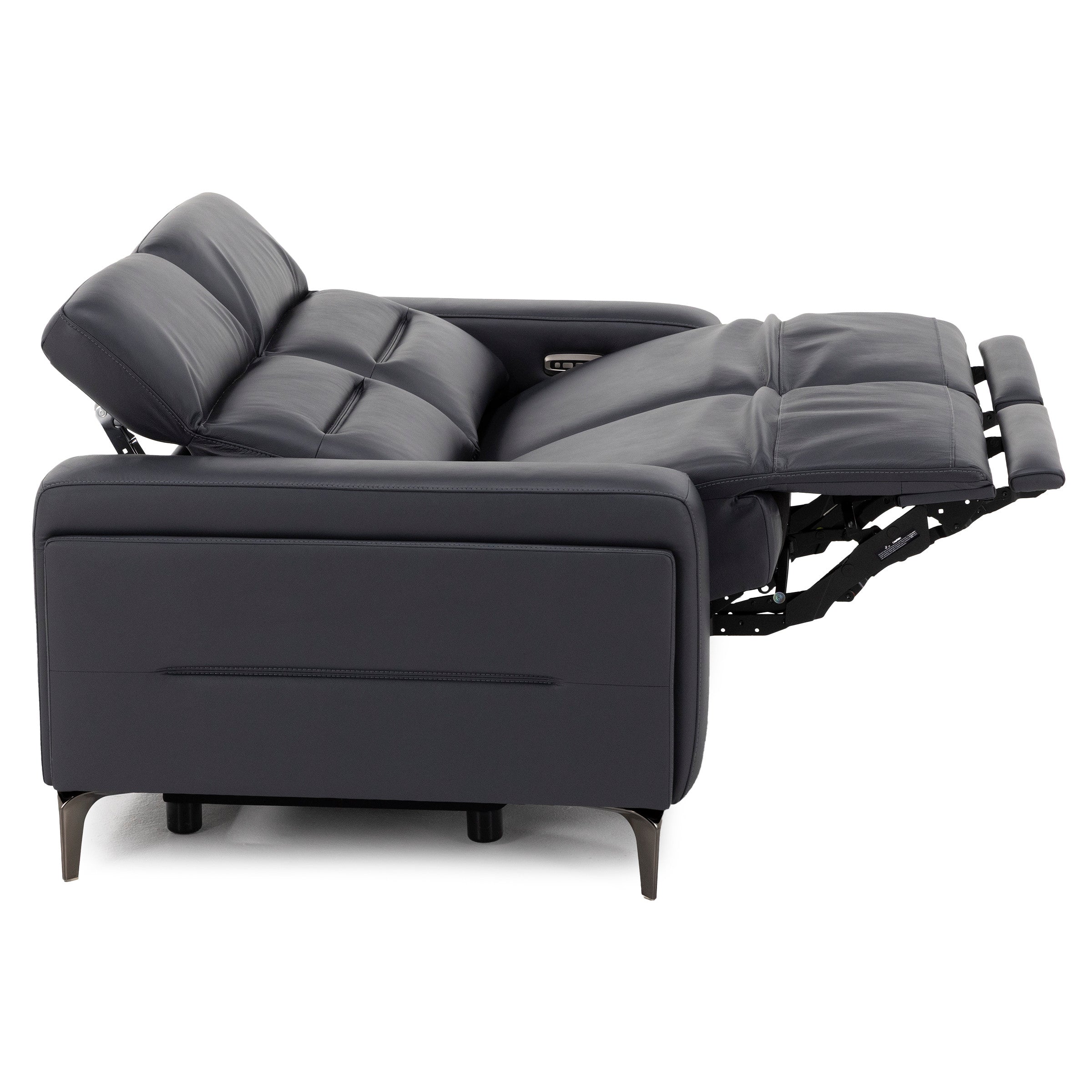 Drew & Jonathan Home Amalfi Leather Wall Saver Power Headrest Reclining Loveseat