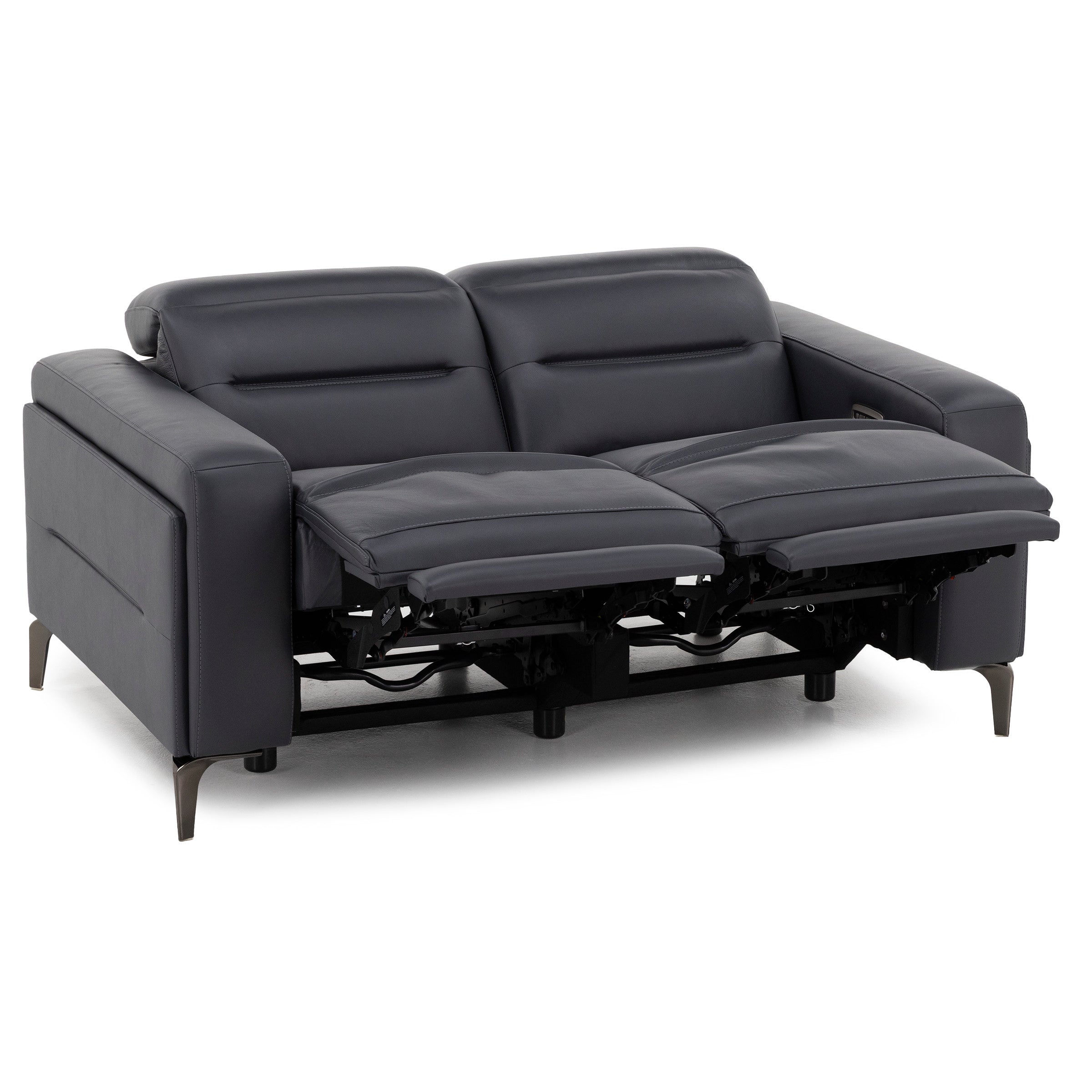 Drew & Jonathan Home Amalfi Leather Wall Saver Power Headrest Reclining Loveseat