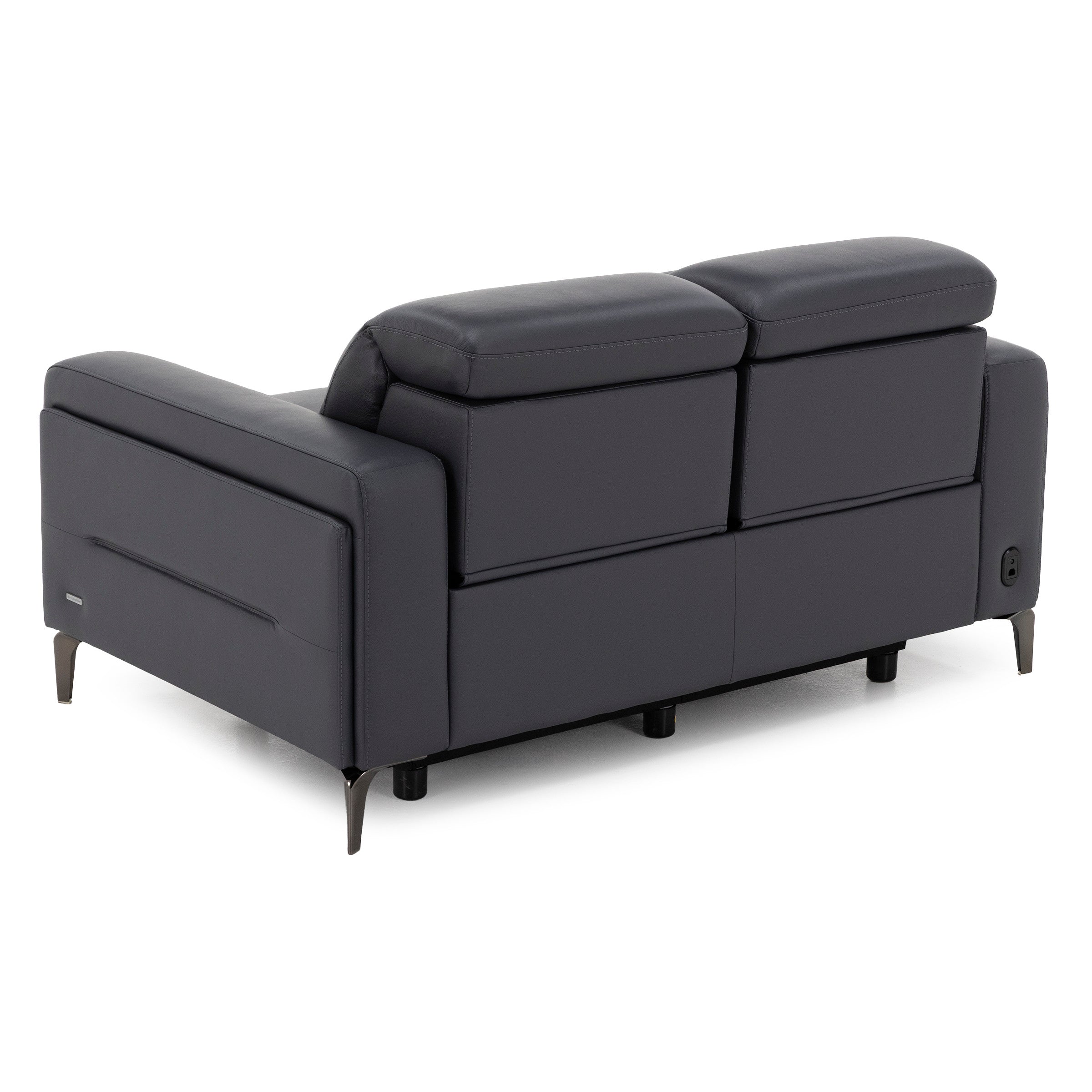 Drew & Jonathan Home Amalfi Leather Wall Saver Power Headrest Reclining Loveseat