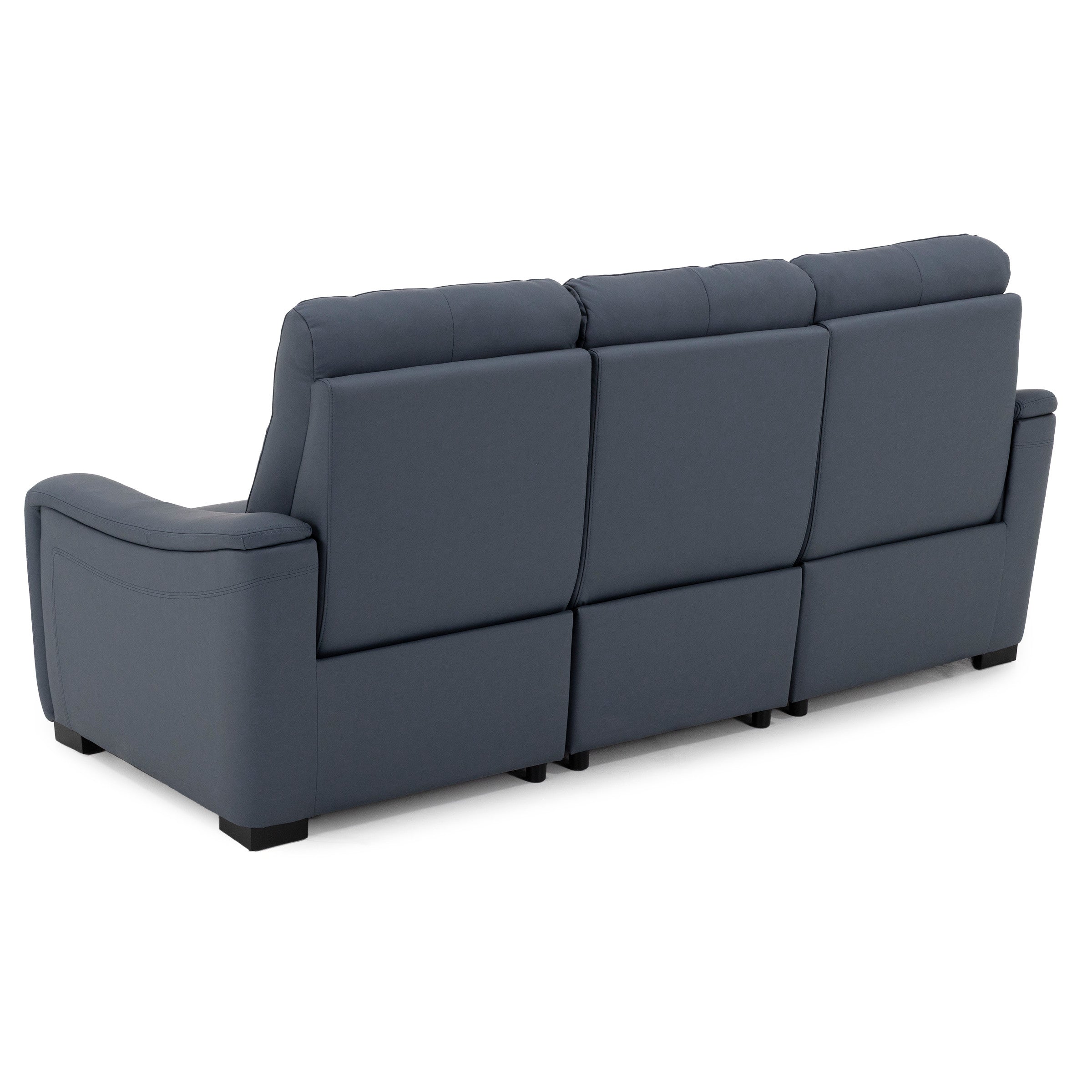 Kaden 3Pc Leather Power Headrest Reclining Sofa With Drop Down Table & Charging