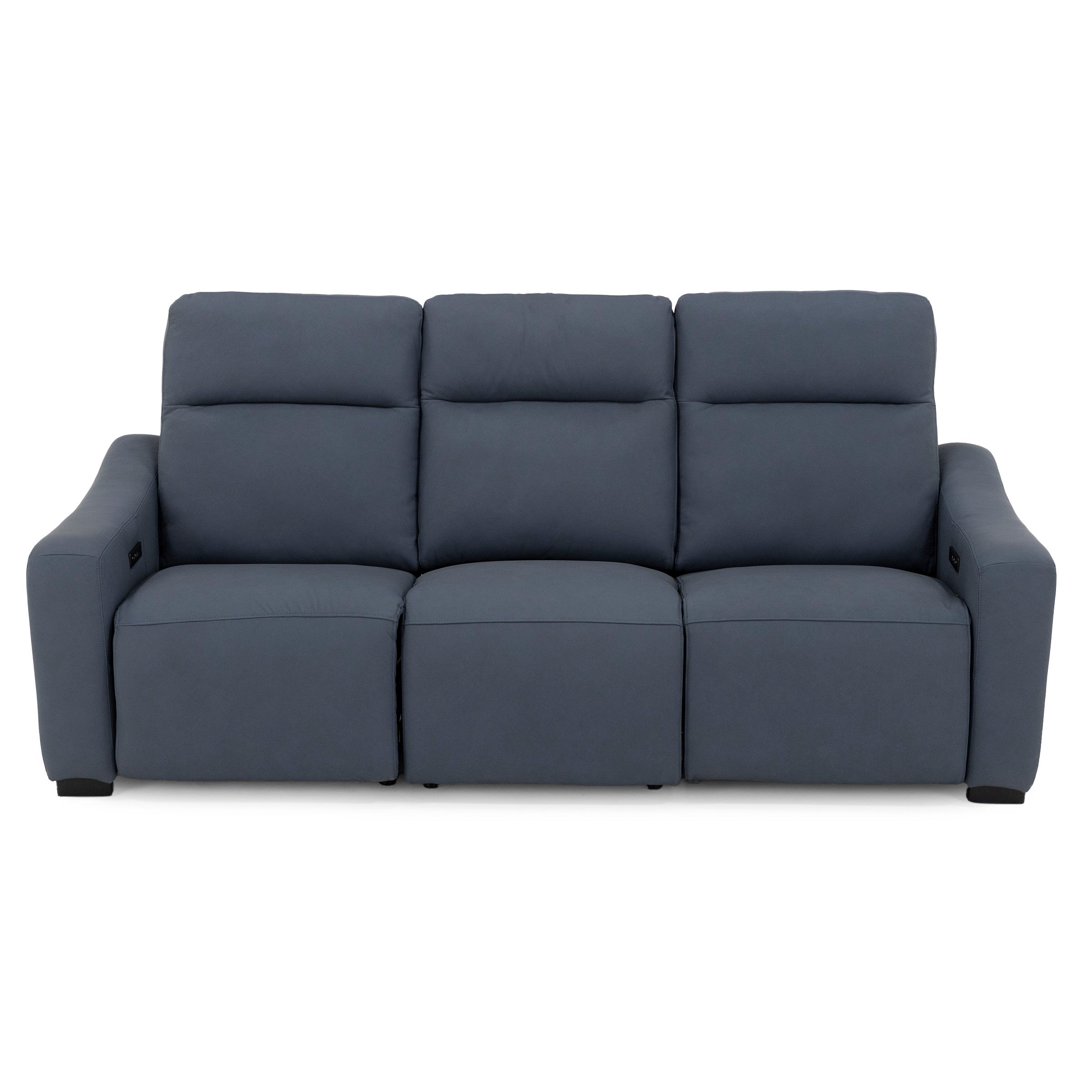 Kaden 3Pc Leather Power Headrest Reclining Sofa With Drop Down Table & Charging