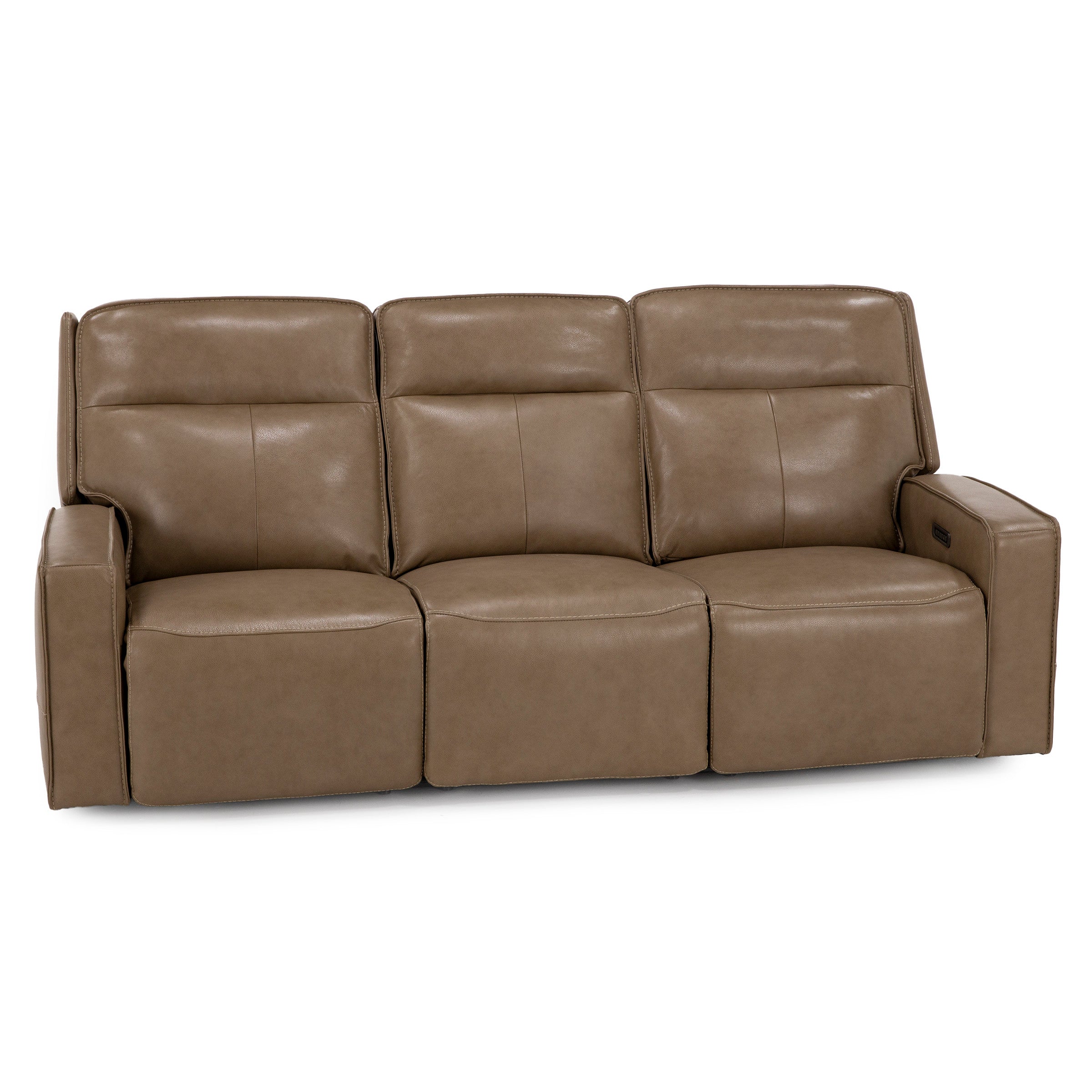 Nixie Leather Fully Loaded Reclining Sofa