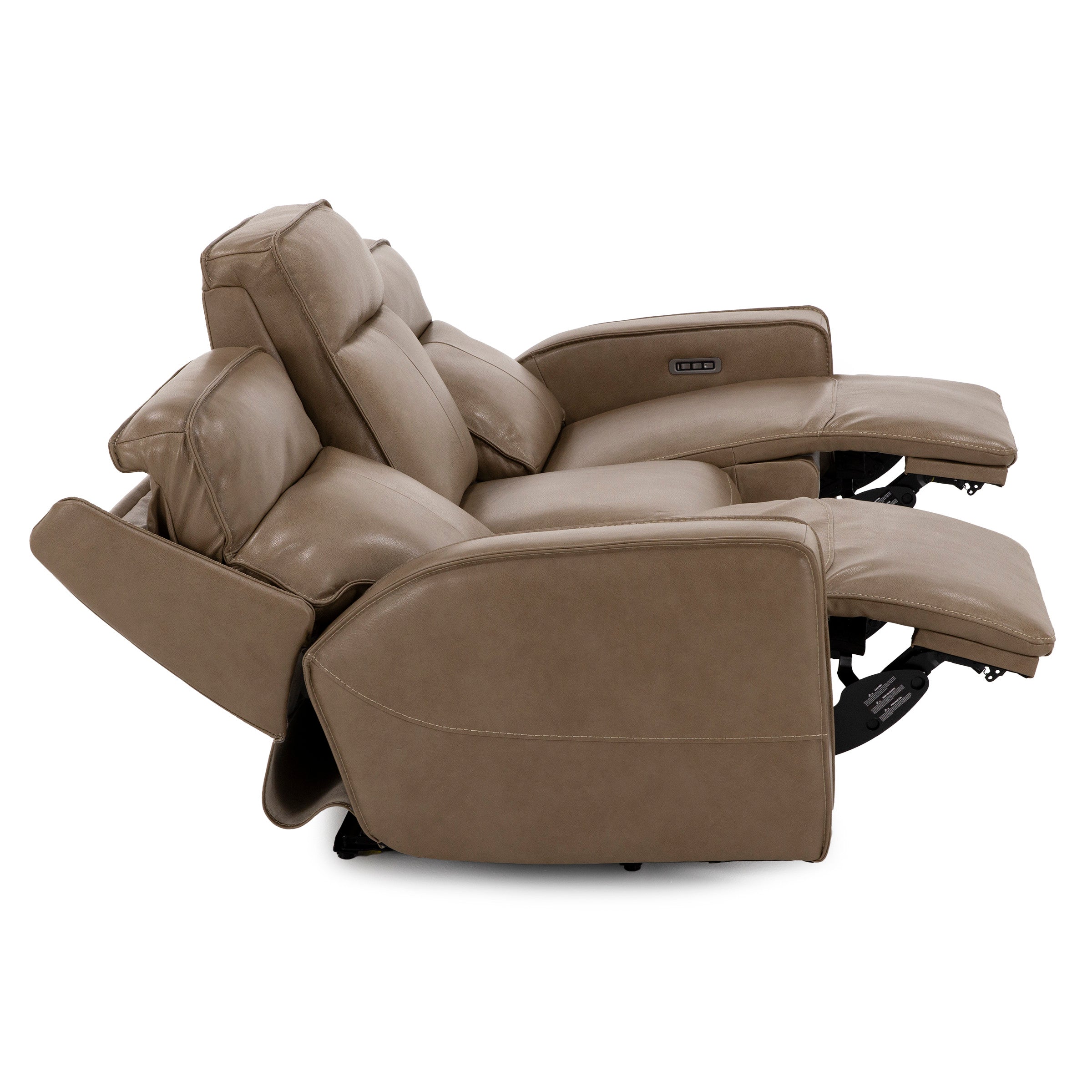 Nixie Leather Fully Loaded Reclining Sofa