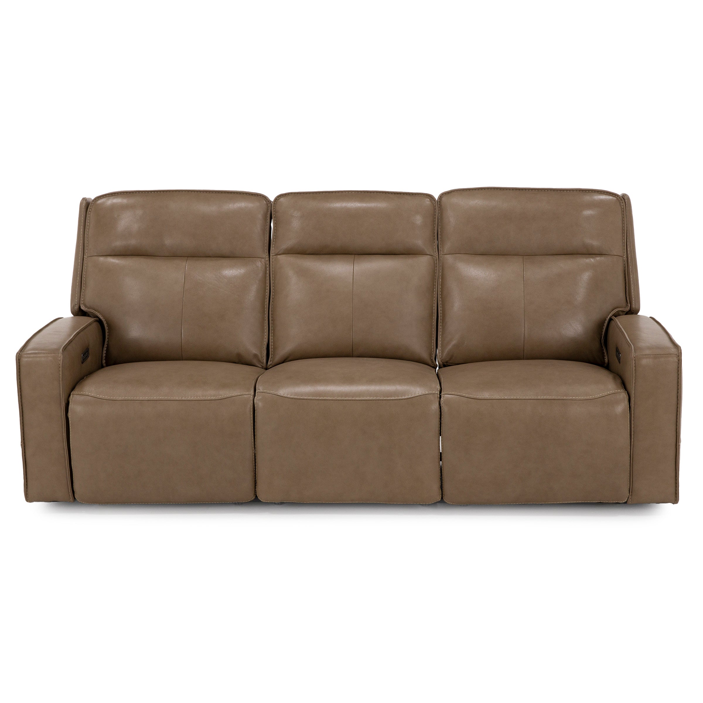Nixie Leather Fully Loaded Reclining Sofa