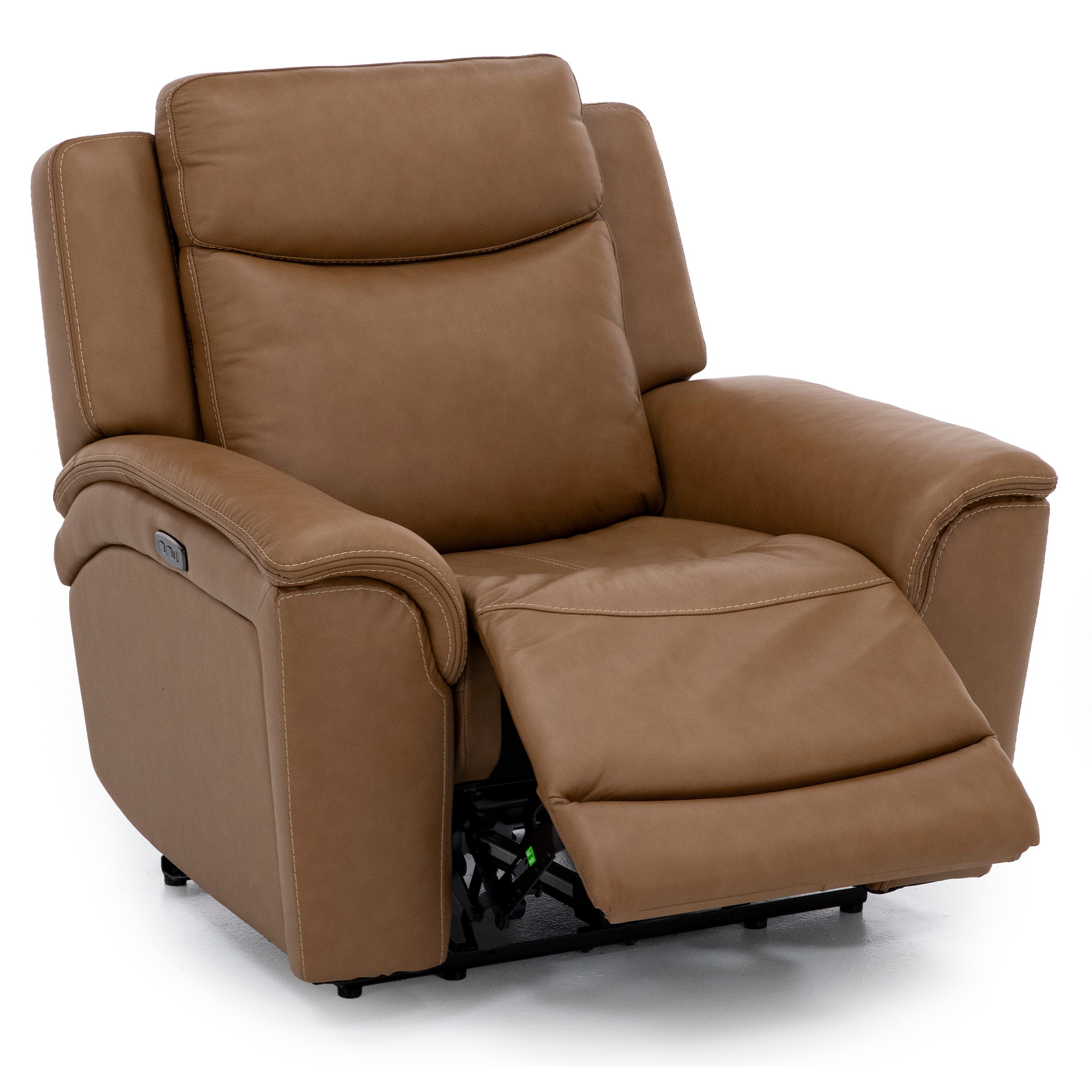 Drew & Jonathan Home Davidson Leather Power Headrest Wall Saver Recliner