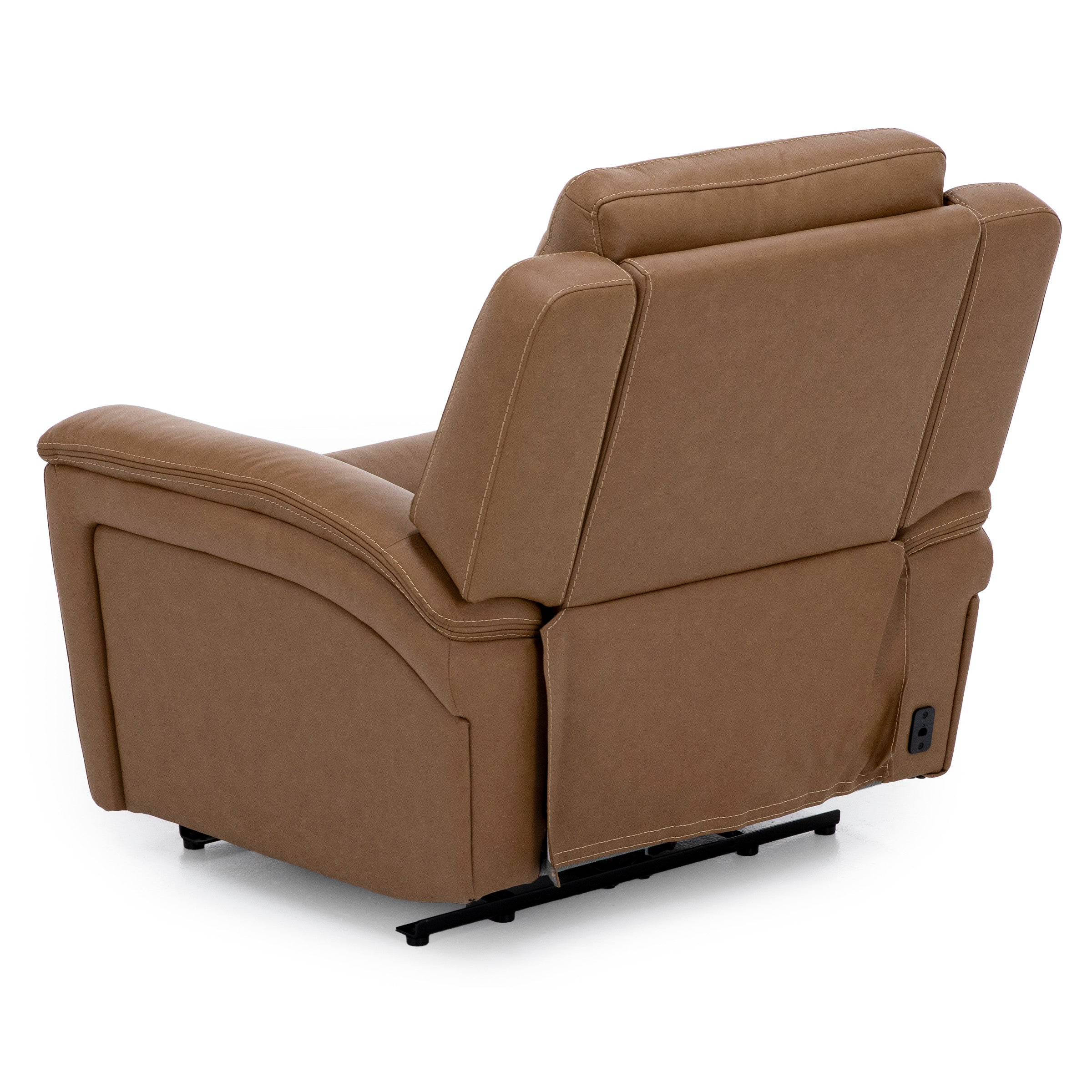 Drew & Jonathan Home Davidson Leather Power Headrest Wall Saver Recliner