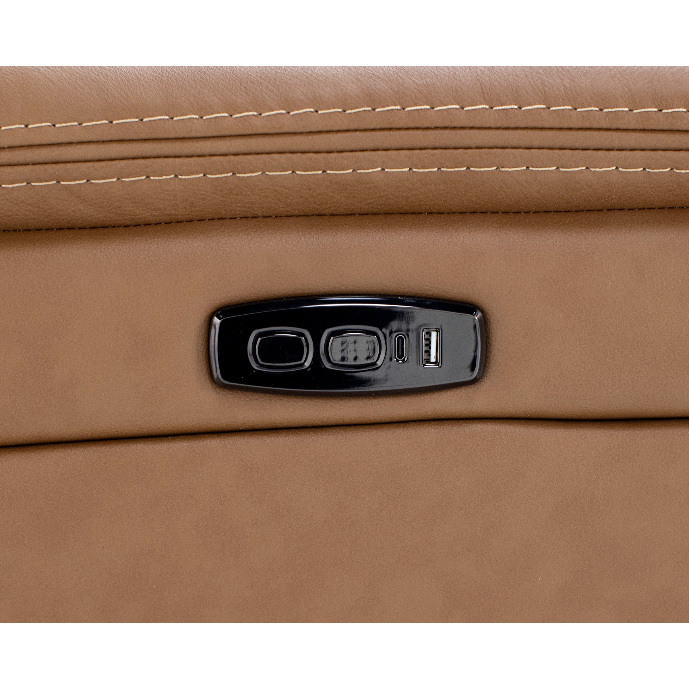 Drew & Jonathan Home Davidson Leather Power Headrest Wall Saver Recliner