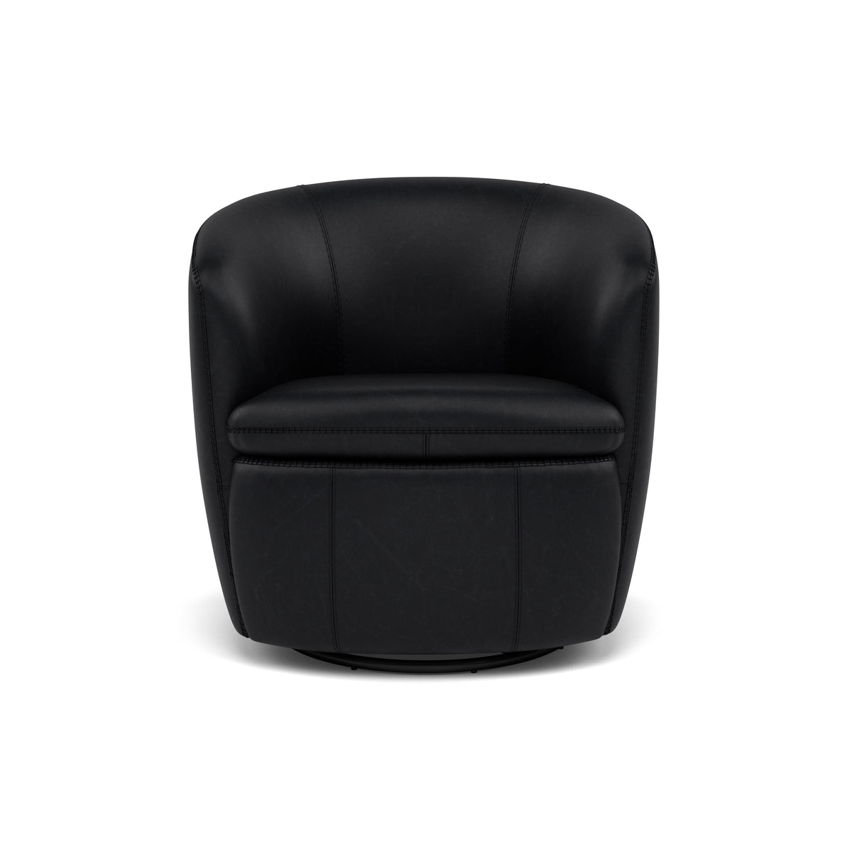 Ronan Leather Swivel Accent Chair