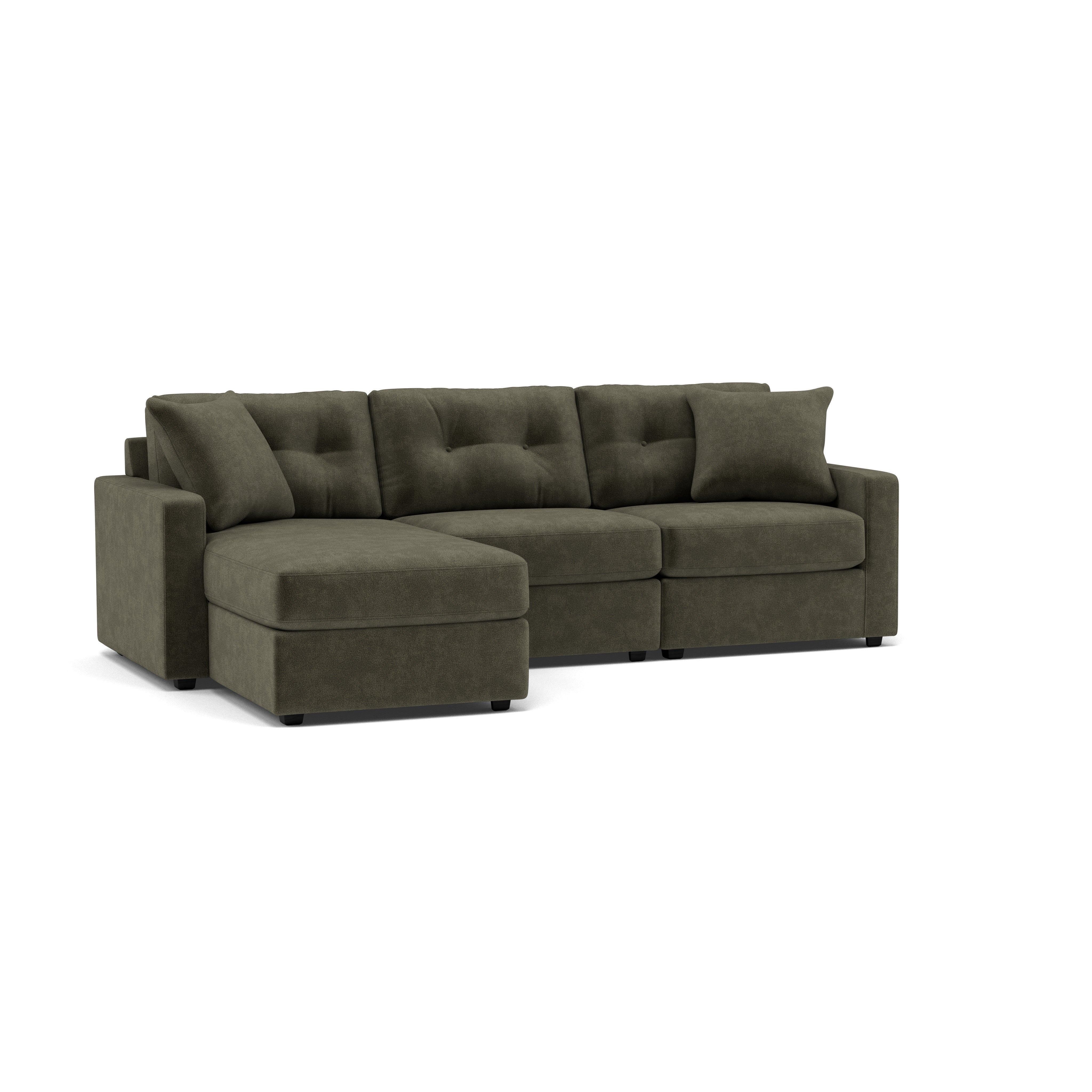 Drew & Jonathan Home Modular One 3-Pc. Wall Saver Power Reclining Chaise Sofa