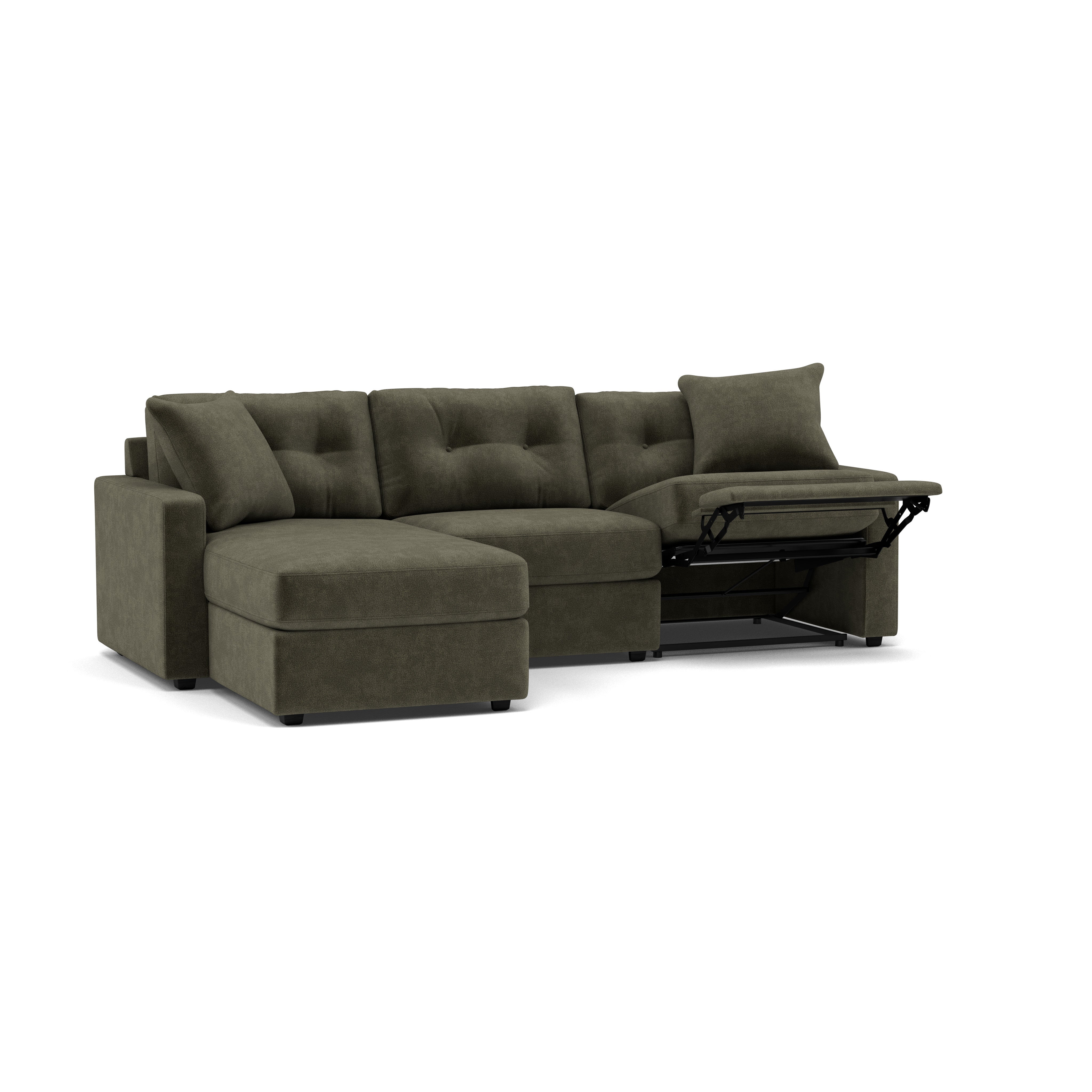 Drew & Jonathan Home Modular One 3-Pc. Wall Saver Power Reclining Chaise Sofa
