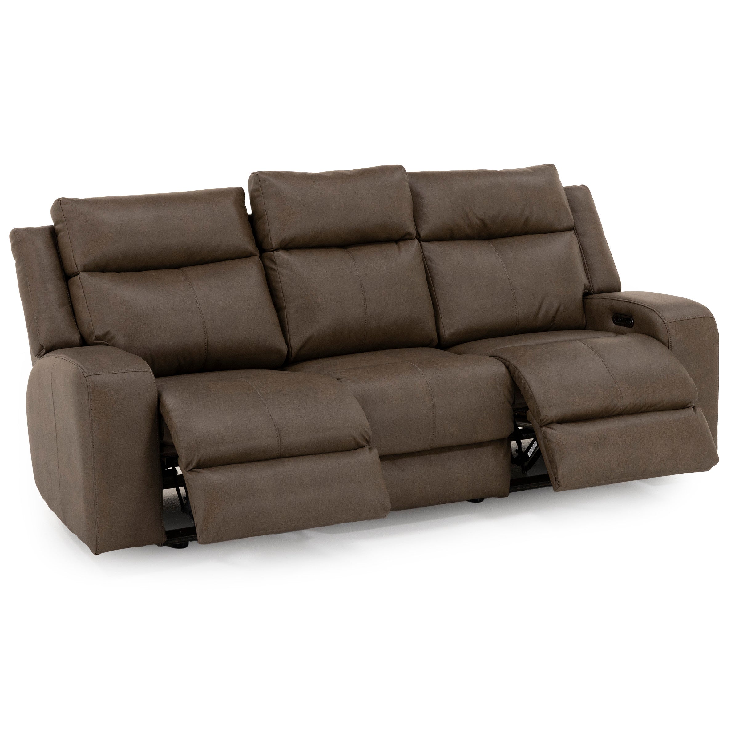 Hudson Power Headrest Reclining Sofa With Drop Down Table And Massage