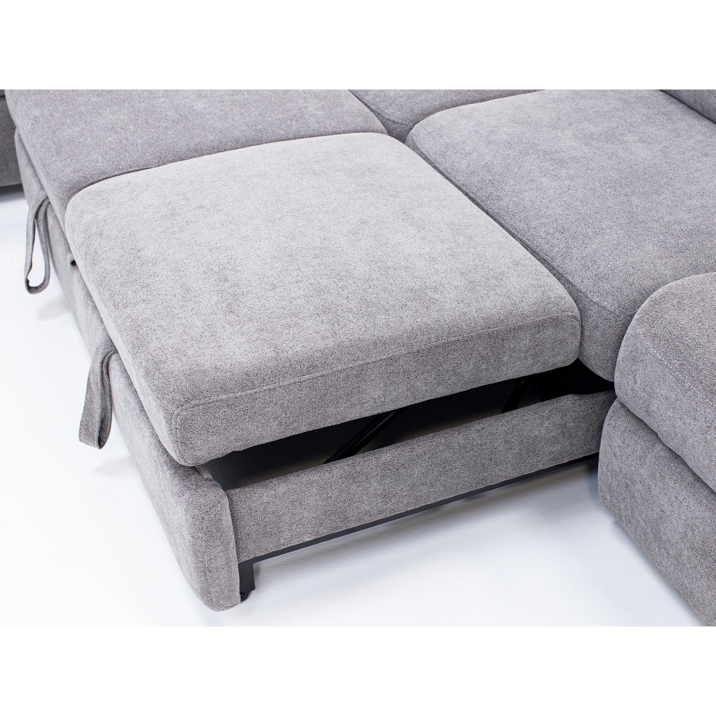 Surround 6-Pc. Fully Loaded Reclining Sectional With Sleeper And Bluetooth Speakers In Trenton/Dove