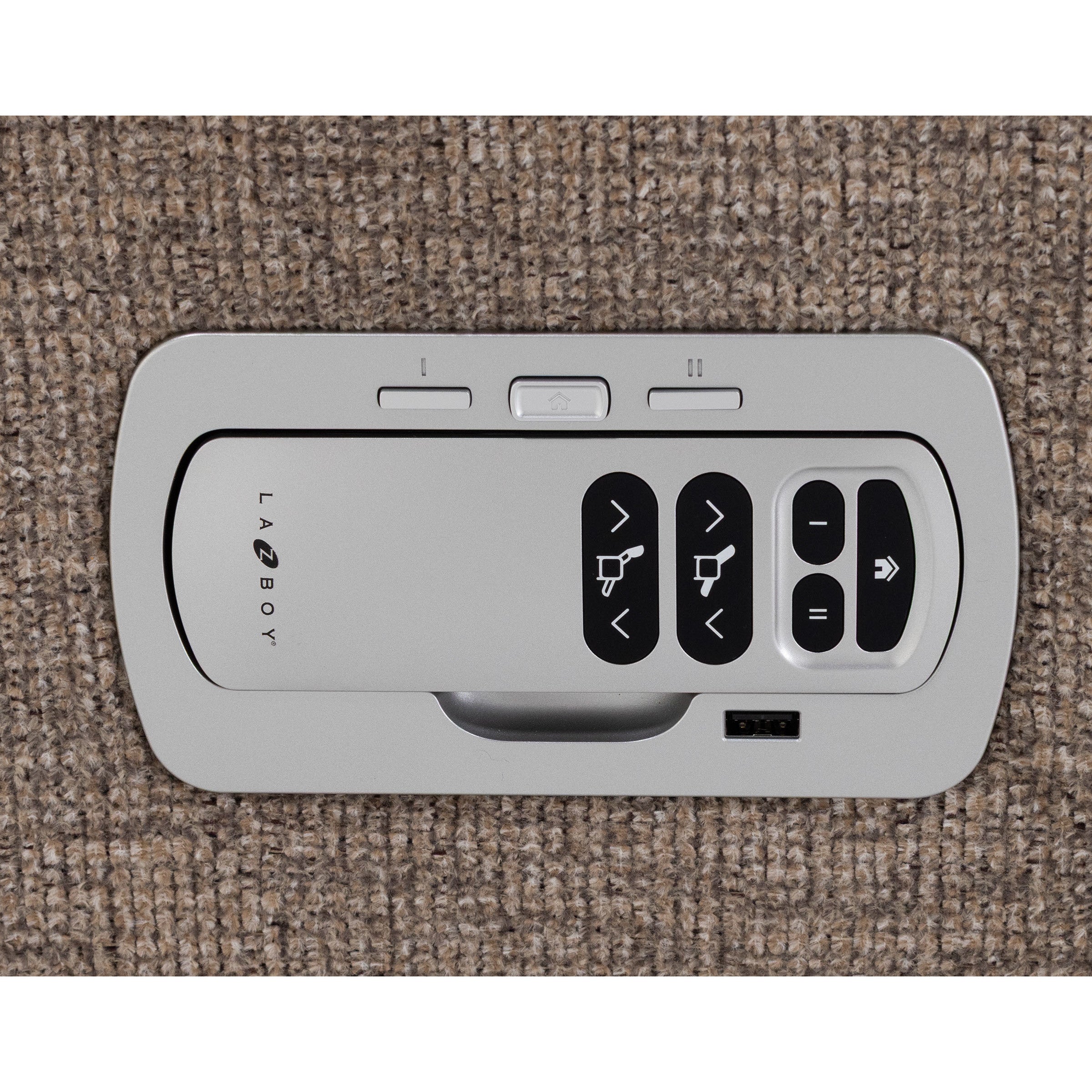Jay Power Headrest Reclining Console Loveseat With Dual Wireless Remotes