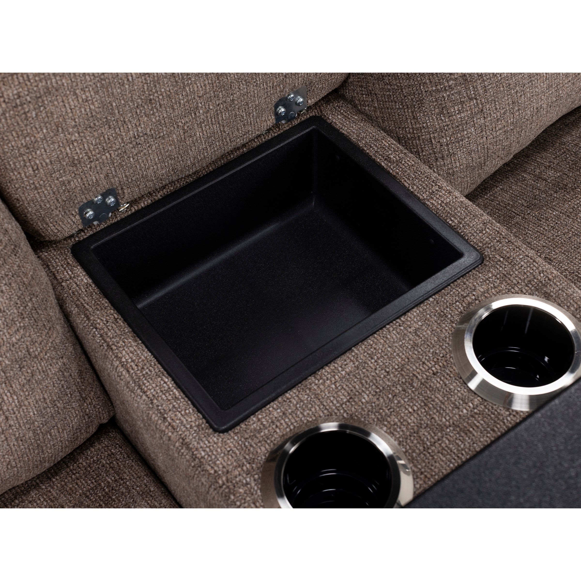 Jay Power Headrest Reclining Console Loveseat With Dual Wireless Remotes