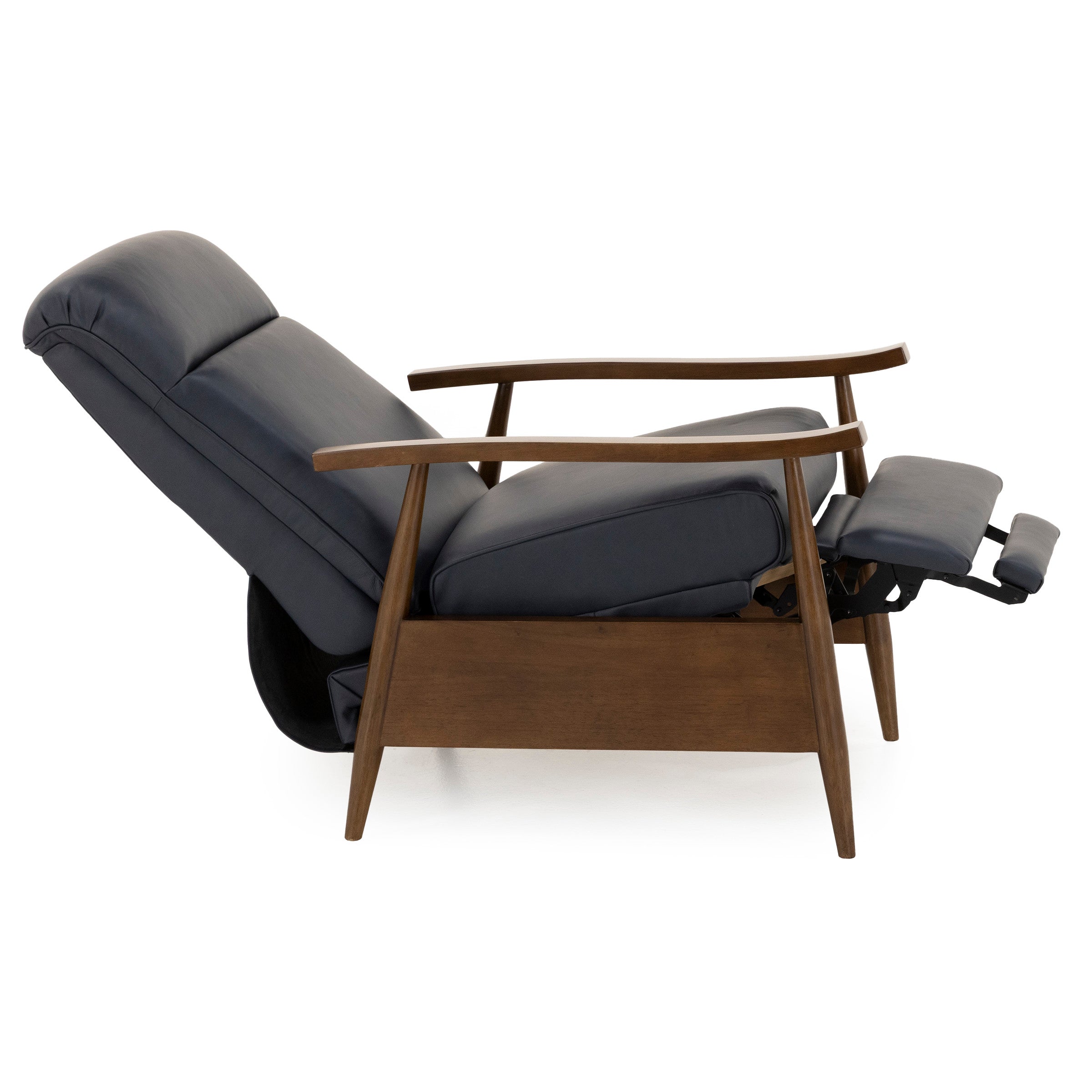 Bay Leather High Leg Push Back Recliner