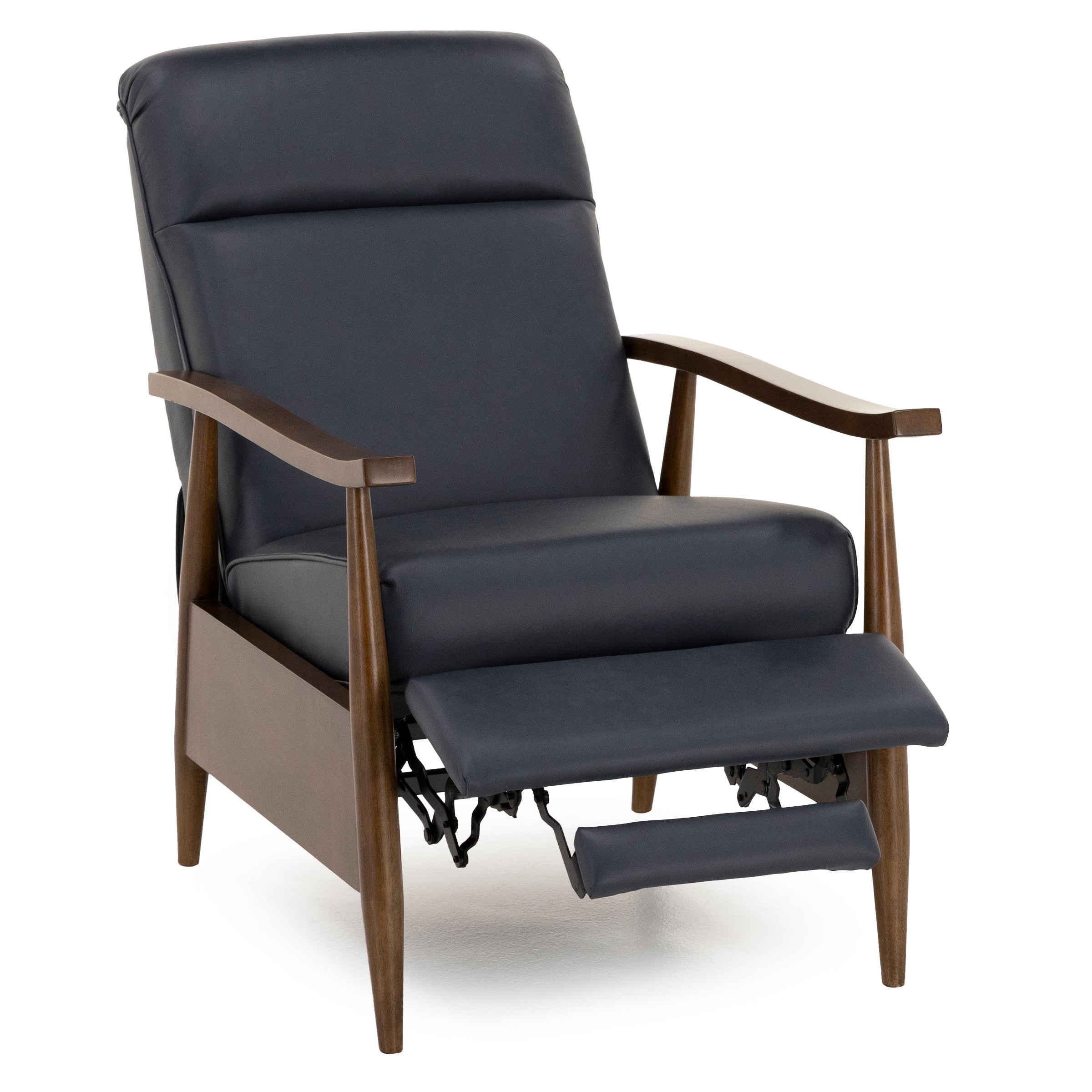 Bay Leather High Leg Push Back Recliner
