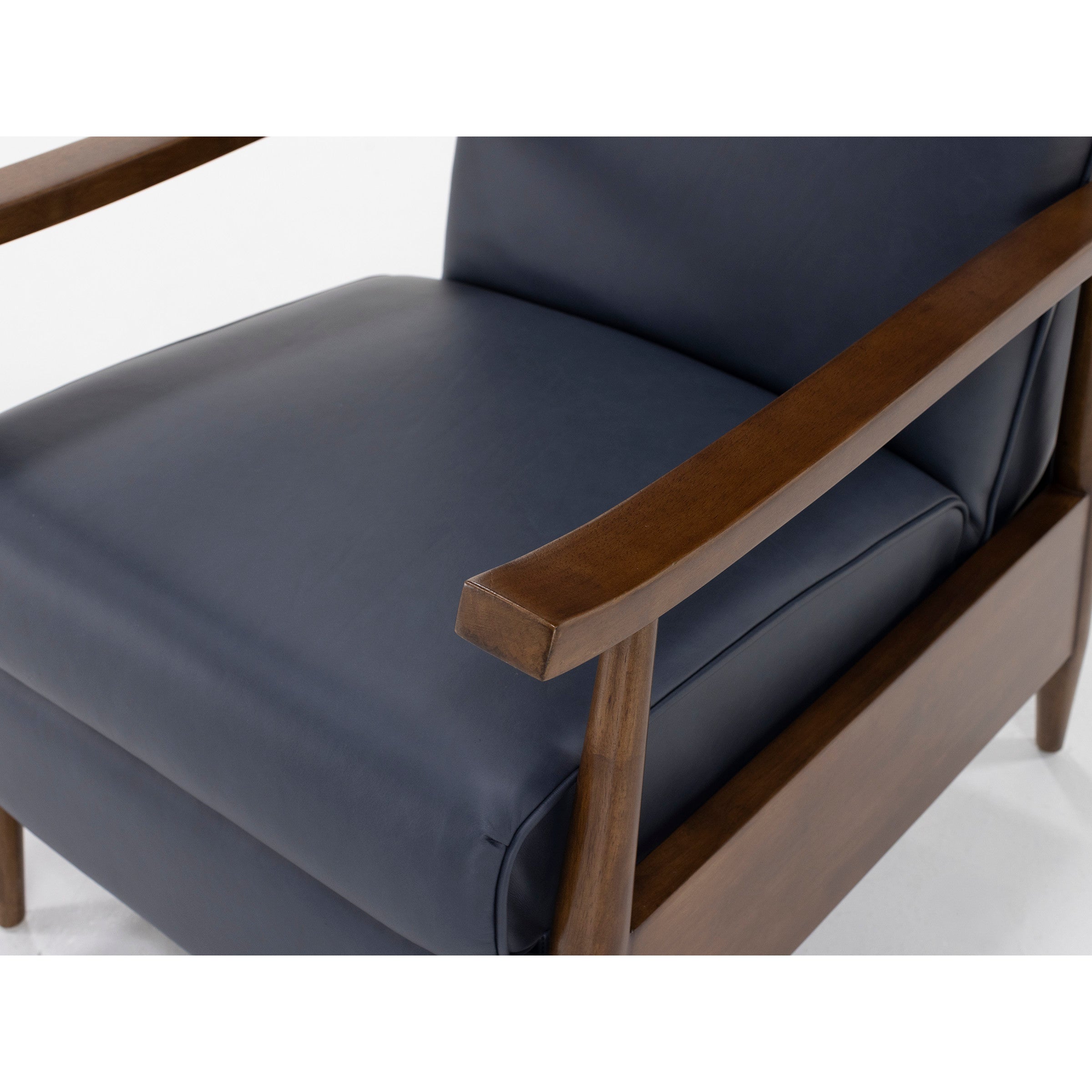 Bay Leather High Leg Push Back Recliner