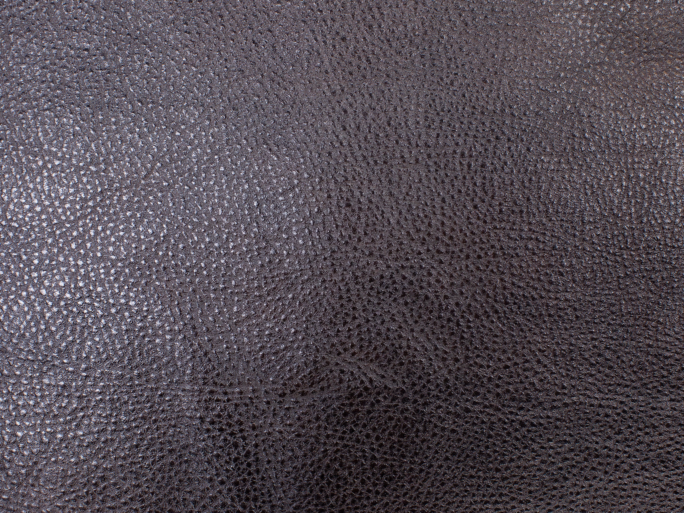 Close-up of dark textured leather material.