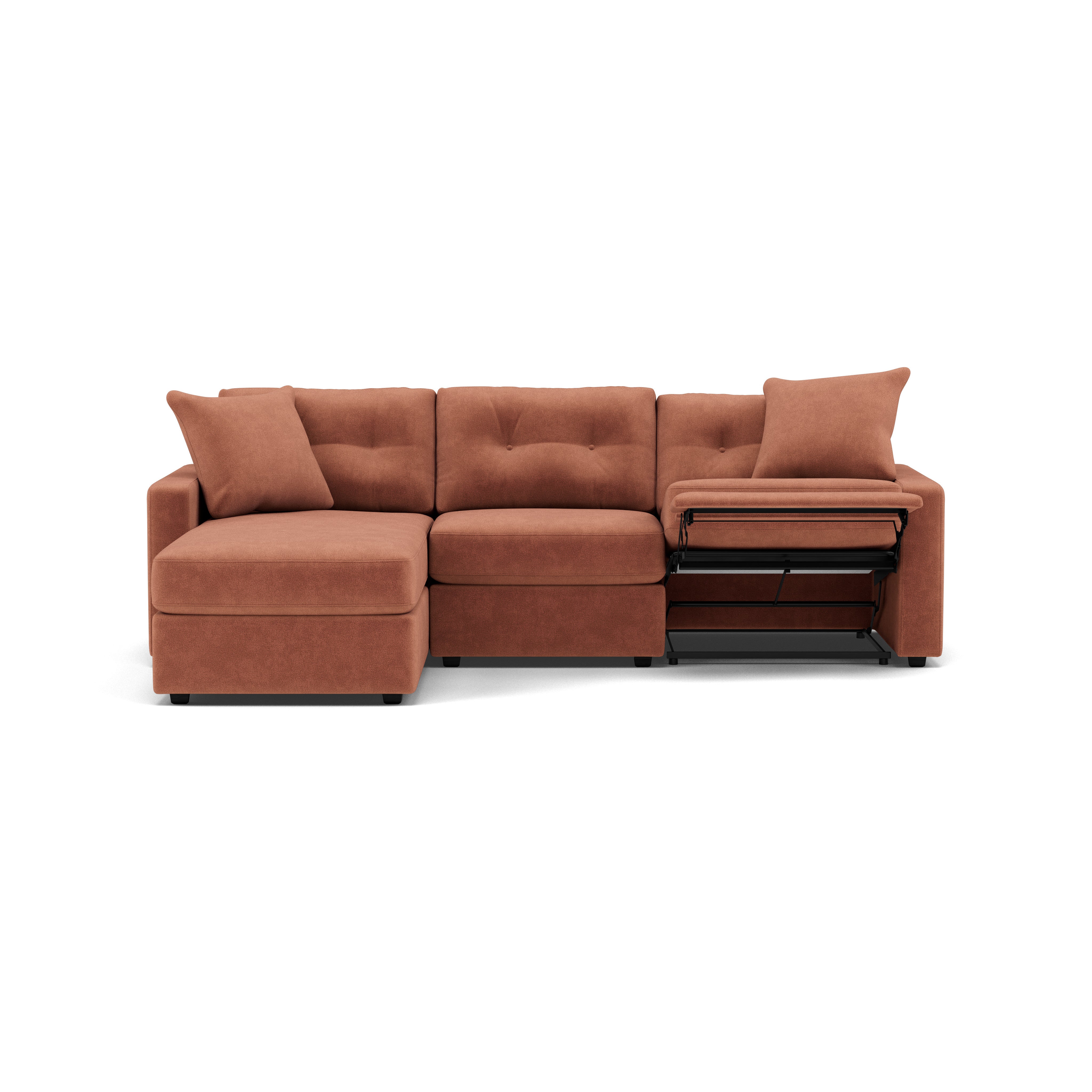 Drew & Jonathan Home Modular One 3-Pc. Wall Saver Power Reclining Chaise Sofa