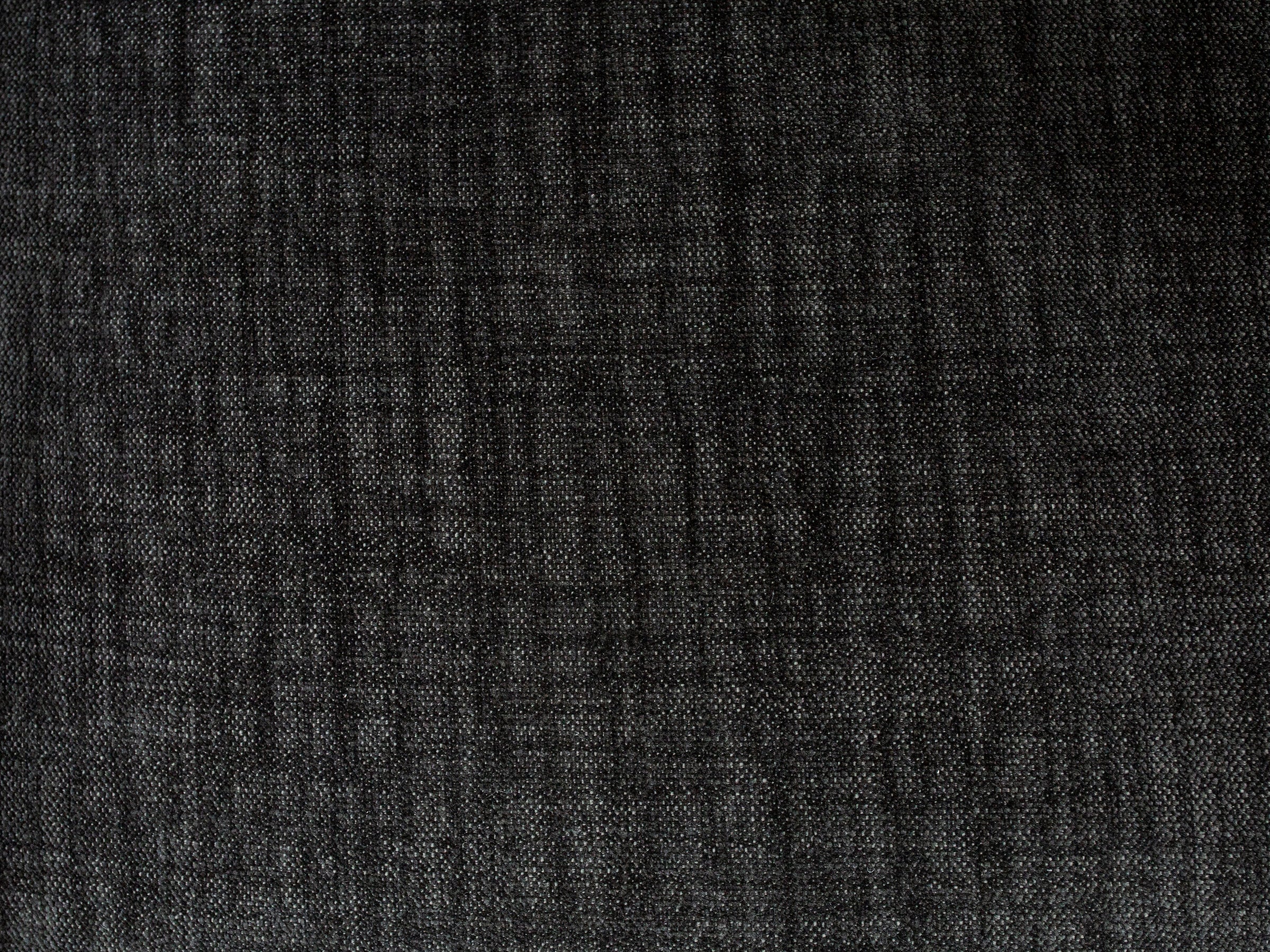 Dark gray woven fabric texture sample.